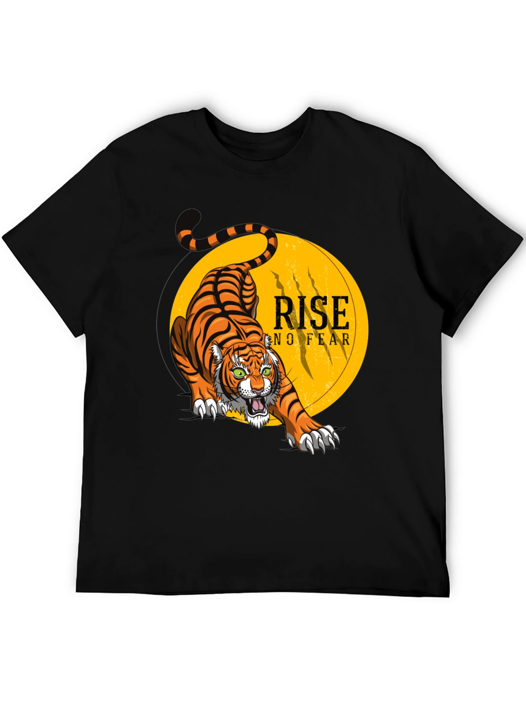 Rise No Fear Tiger Graphic Tee - Black T-Shirt