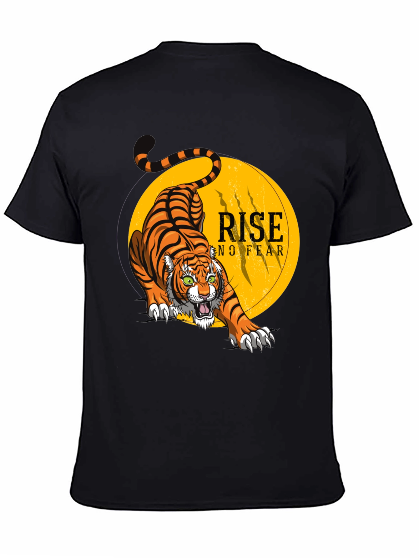 Rise No Fear Tiger Graphic Tee - Black T-Shirt