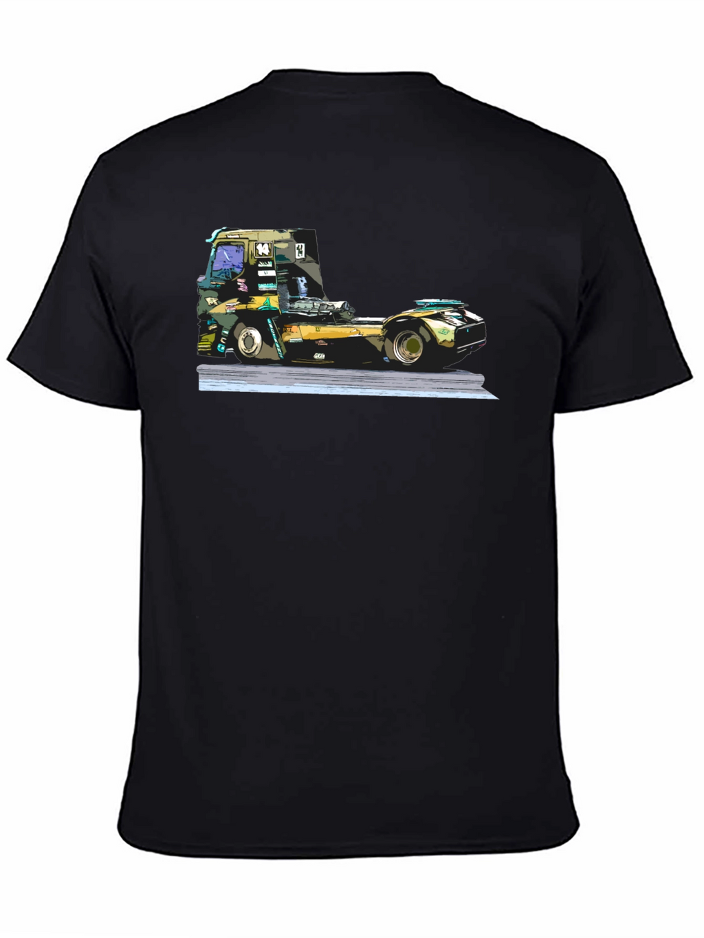 Truck Race T-Shirt - Black Graphic Tee