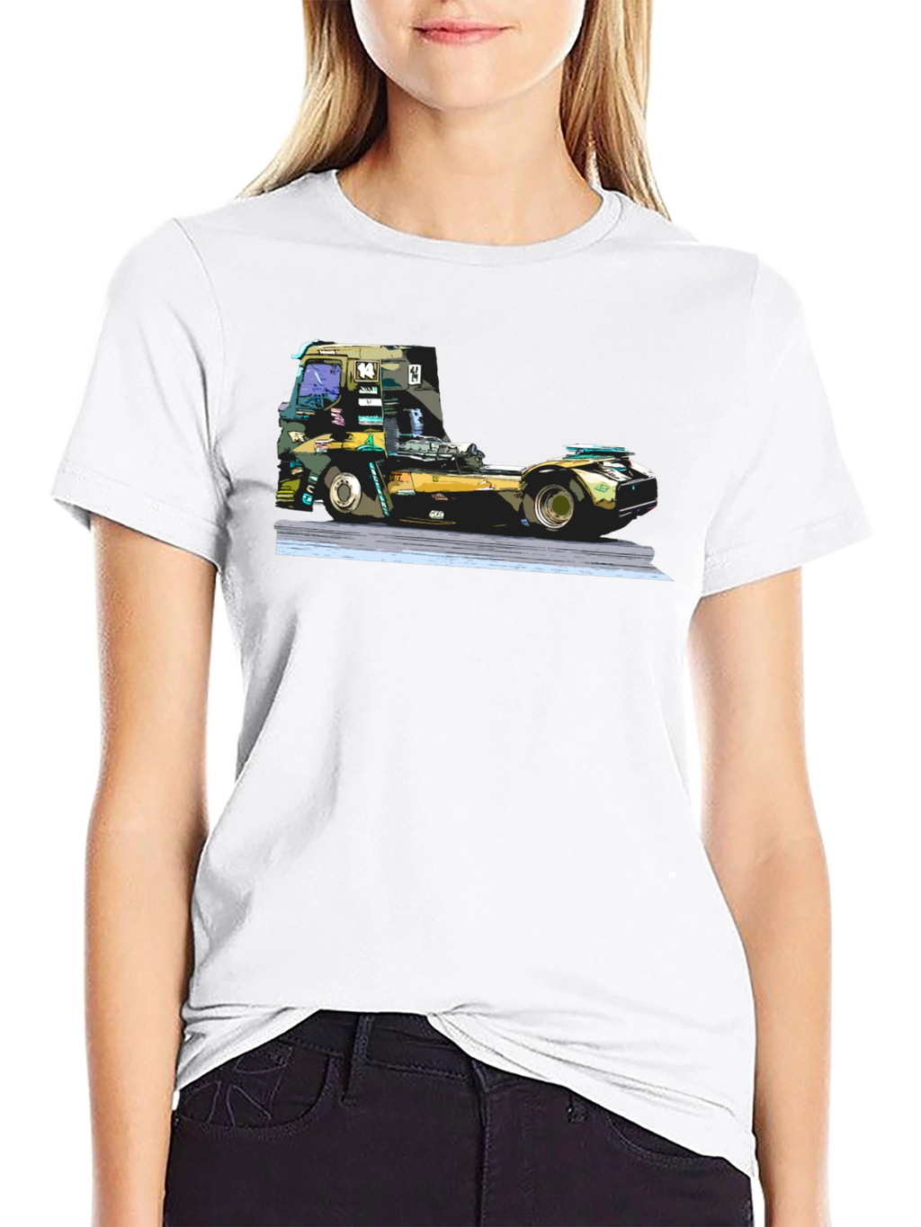 Truck Race T-Shirt - Black Graphic Tee
