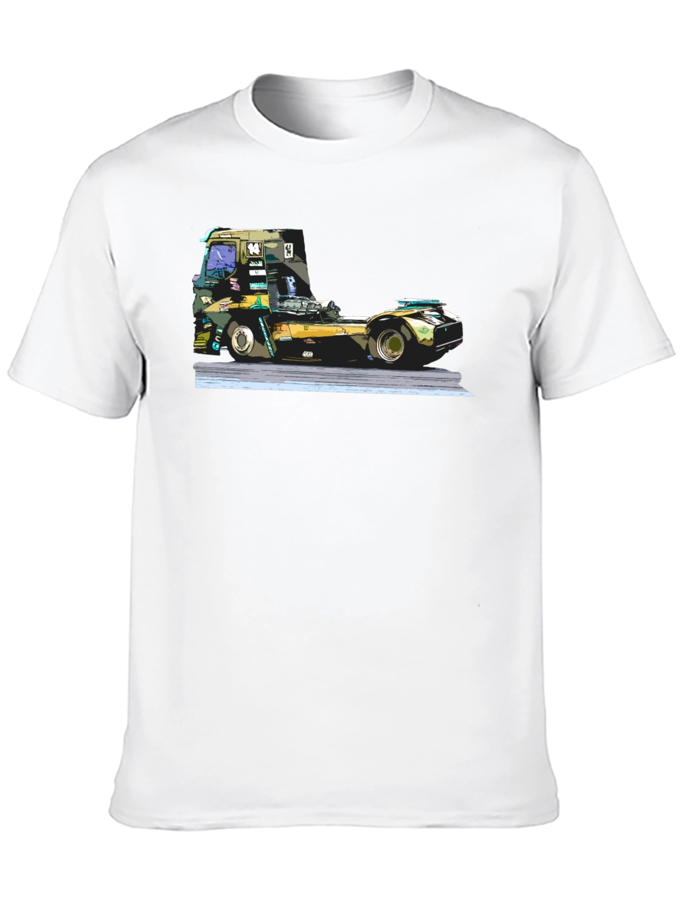 Truck Race T-Shirt - Black Graphic Tee