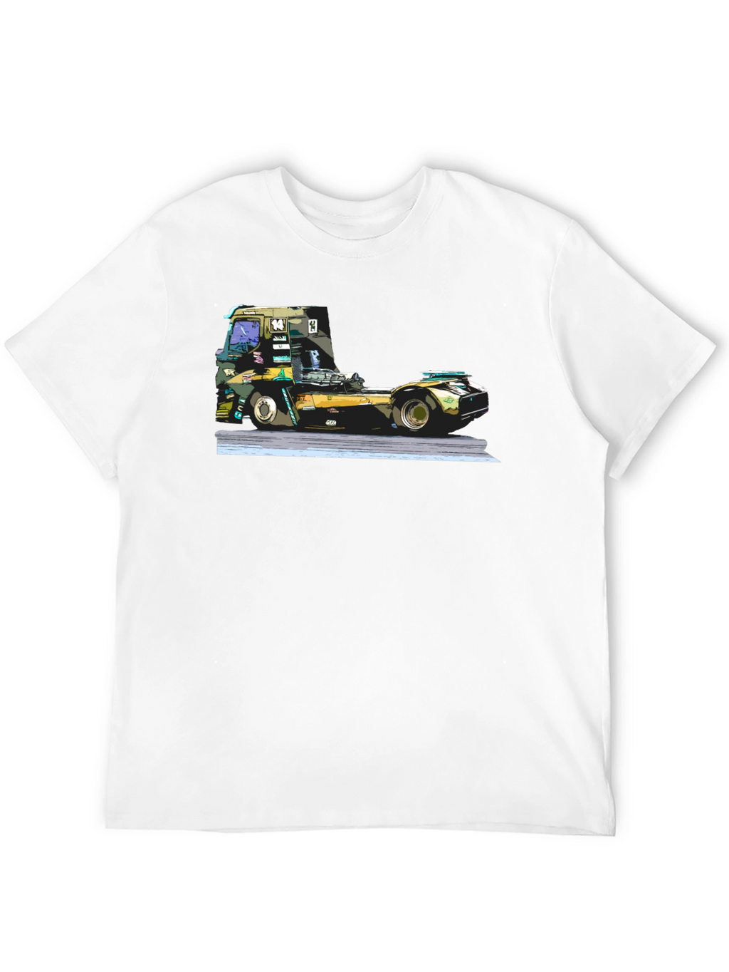 Truck Race T-Shirt - Black Graphic Tee