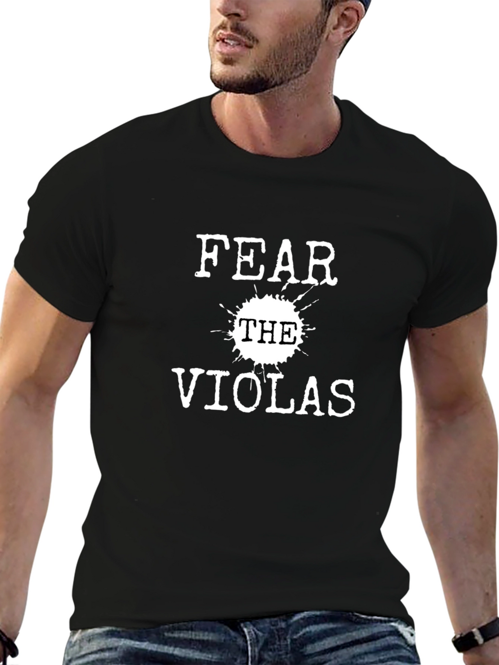 Fear The Violas Black Graphic Tee