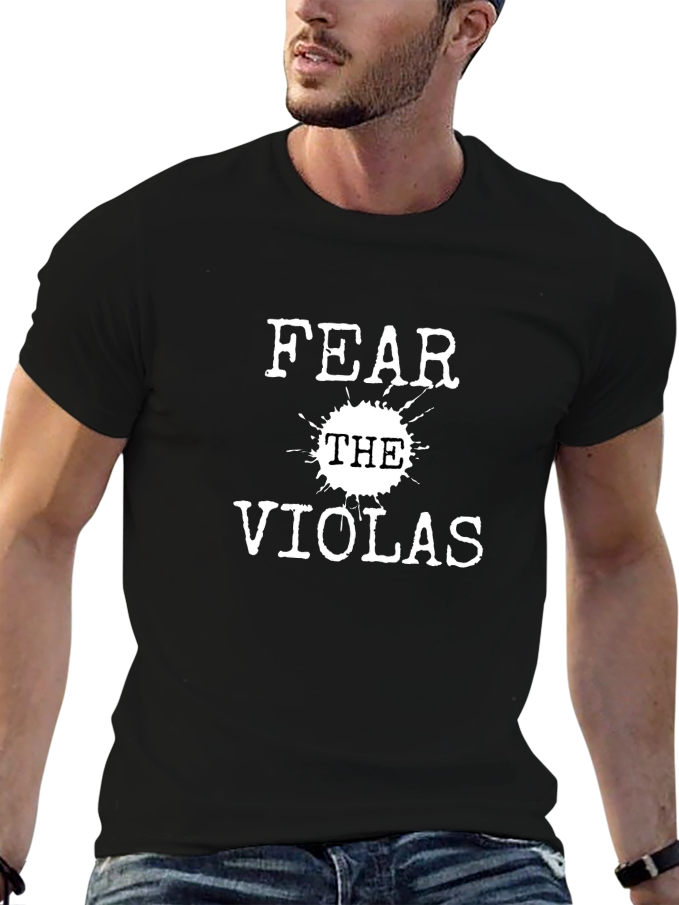 Fear The Violas Black Graphic Tee