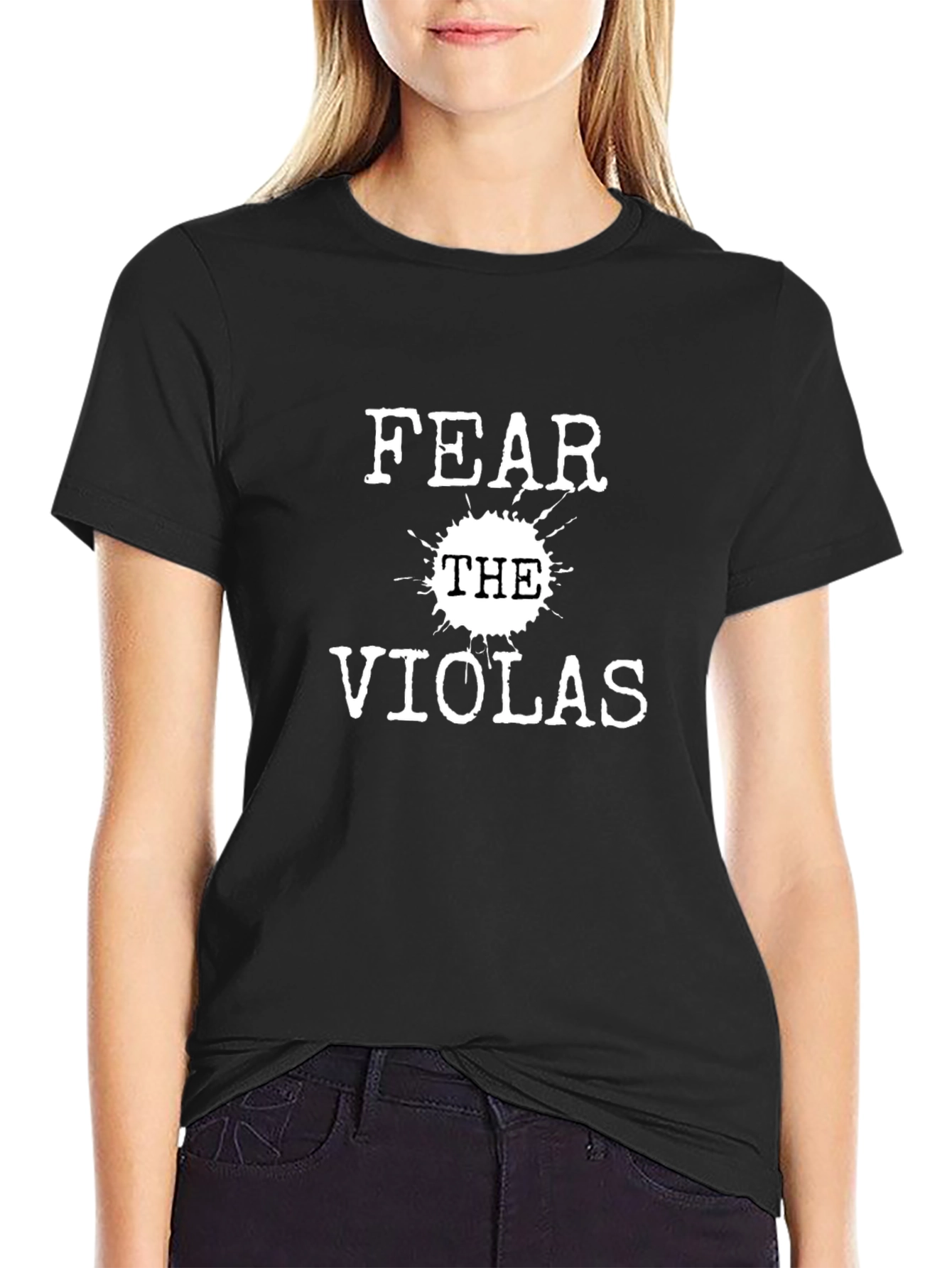 Fear The Violas Black Graphic Tee