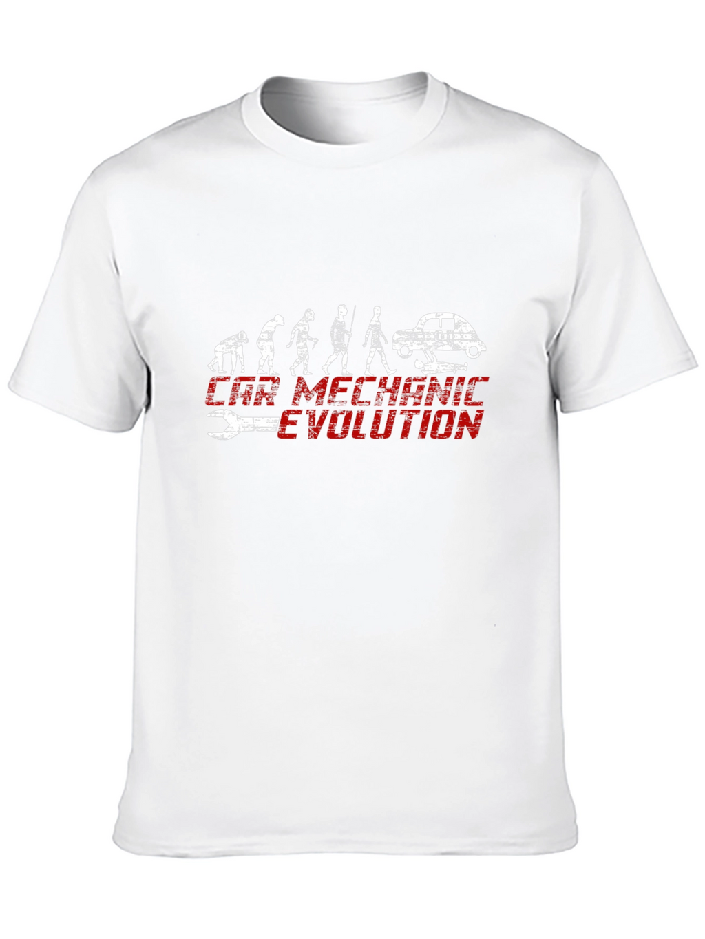 Car Mechanic Evolution Black Graphic Tee