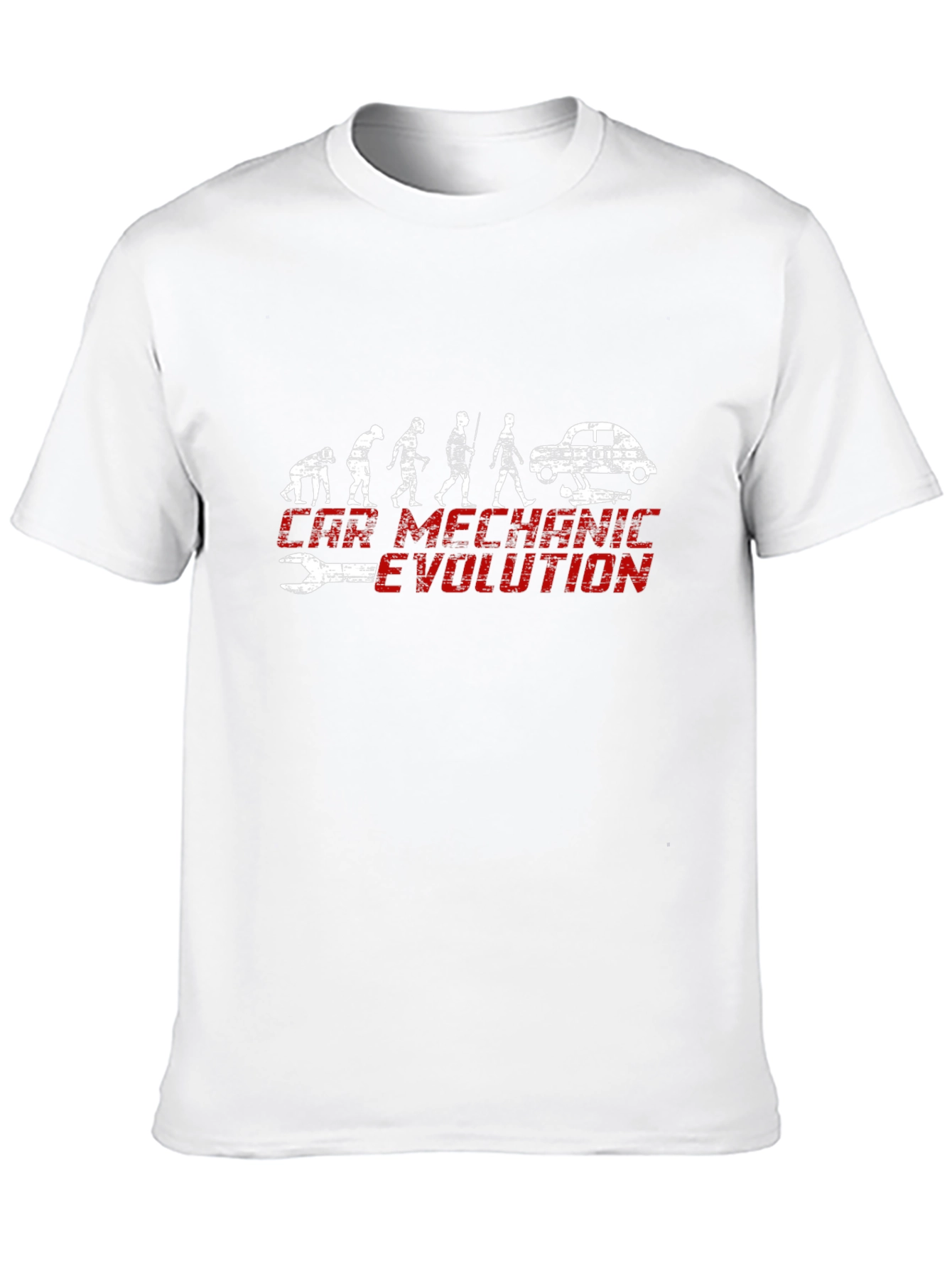 Car Mechanic Evolution Black Graphic Tee