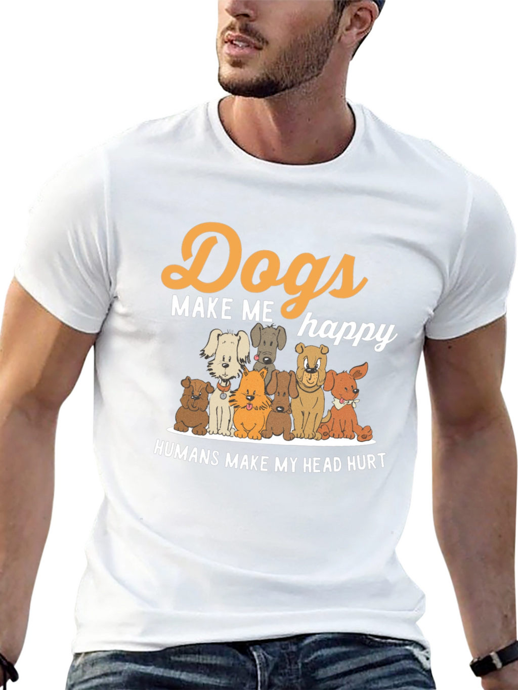 Dogs Make Me Happy T-Shirt