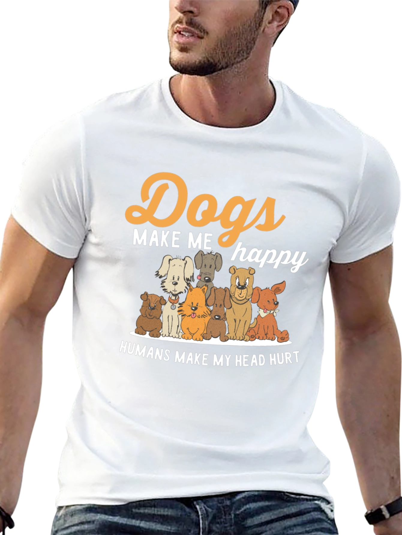 Dogs Make Me Happy T-Shirt