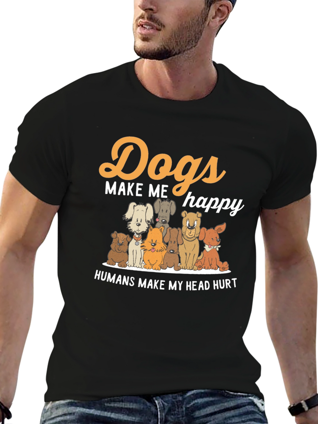Dogs Make Me Happy T-Shirt