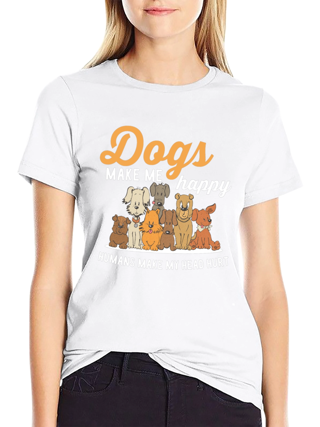 Dogs Make Me Happy T-Shirt