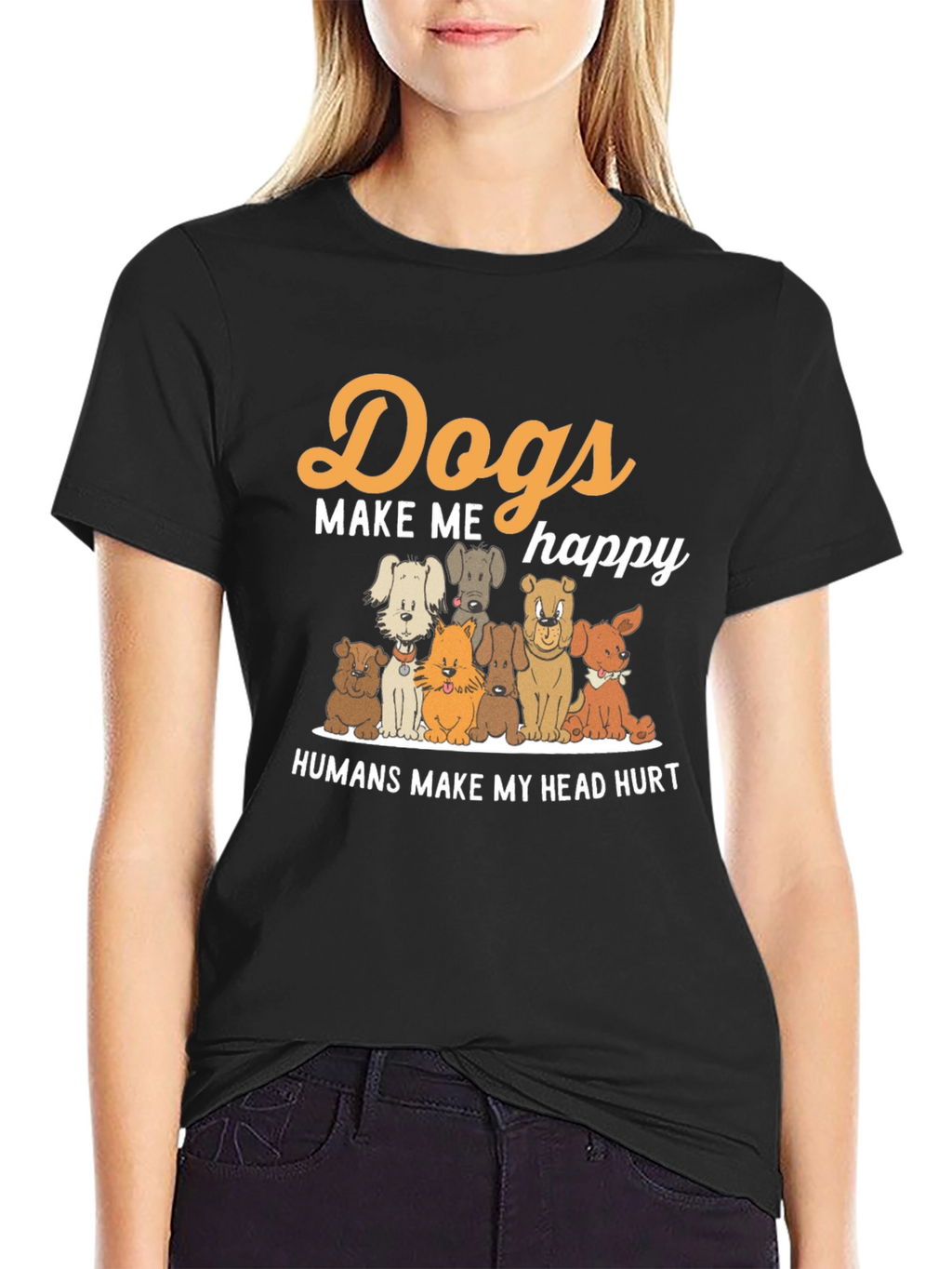 Dogs Make Me Happy T-Shirt