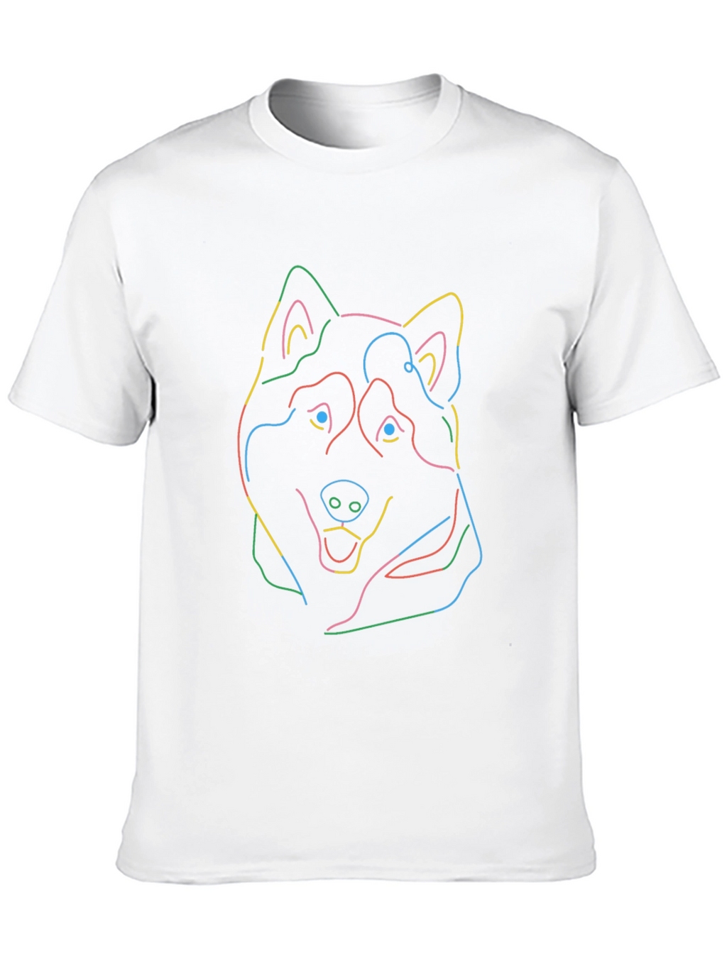 Abstract Dog Outline Black Tee