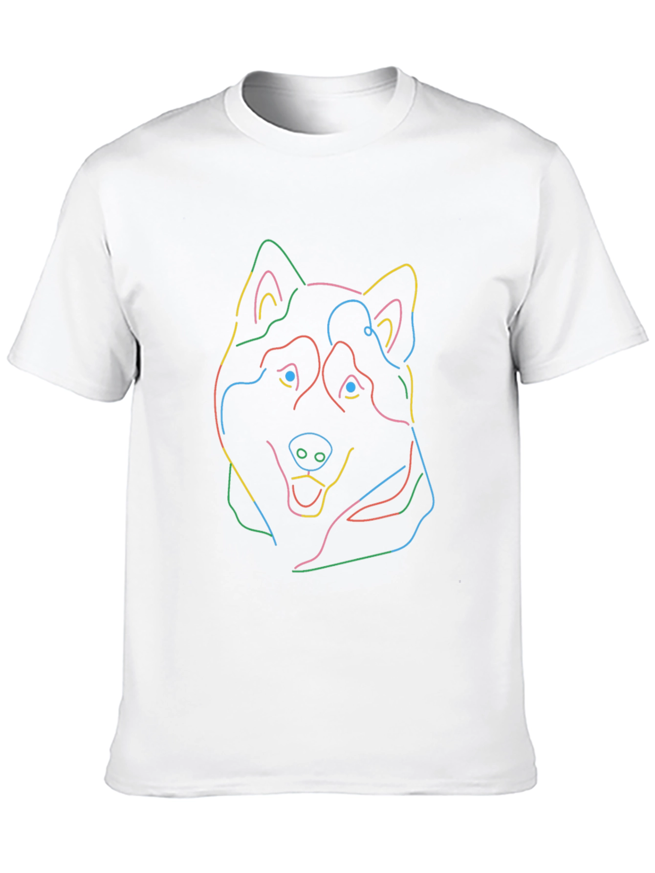 Abstract Dog Outline Black Tee