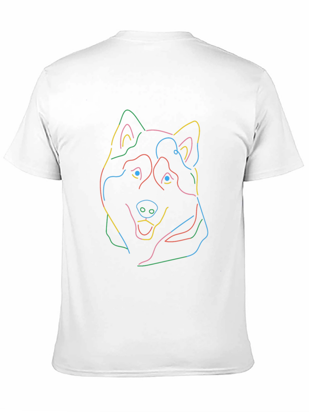 Abstract Dog Outline Black Tee