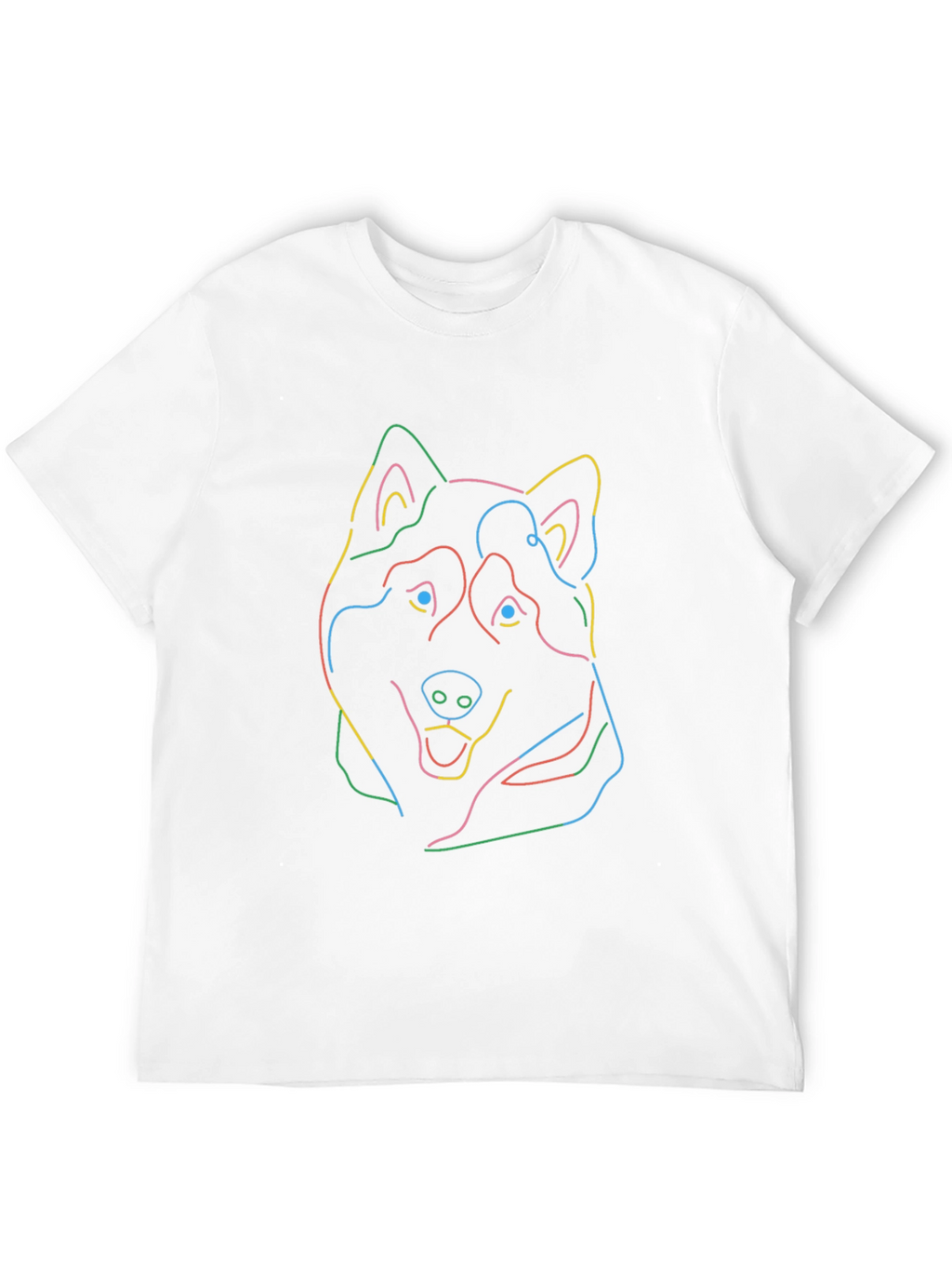 Abstract Dog Outline Black Tee