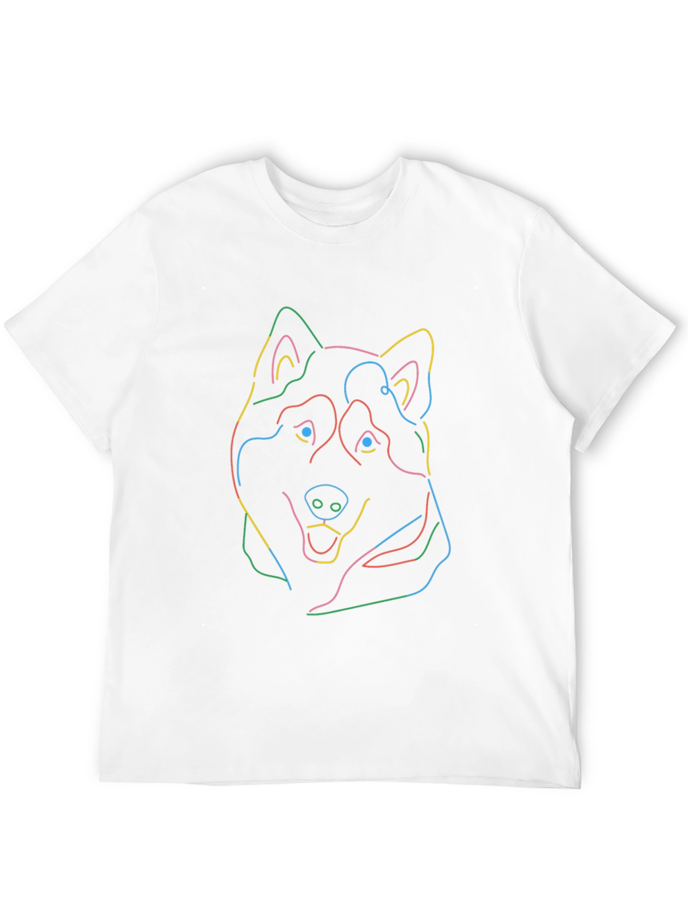 Abstract Dog Outline Black Tee