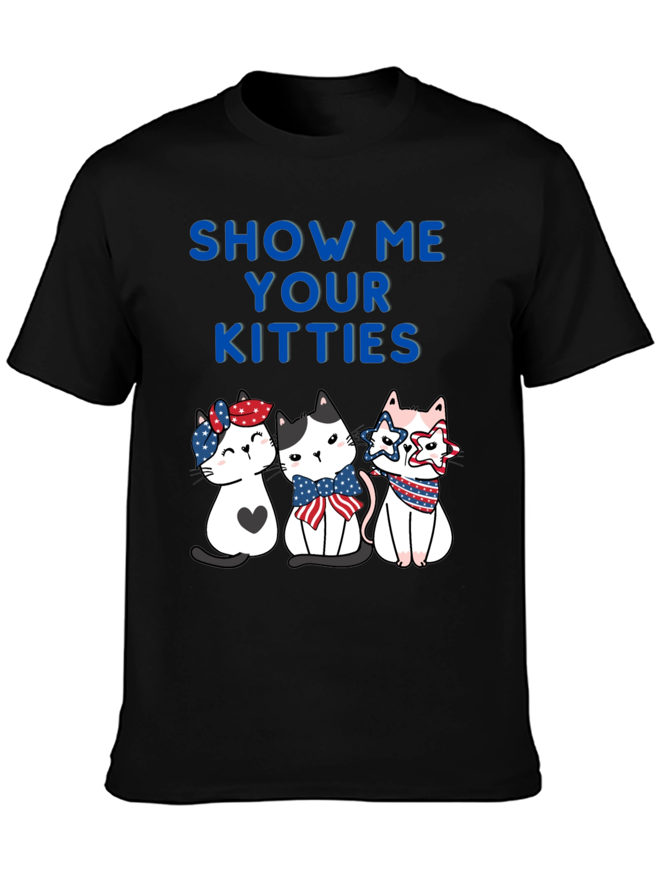 Show Me Your Kitties Patriotic T-Shirt