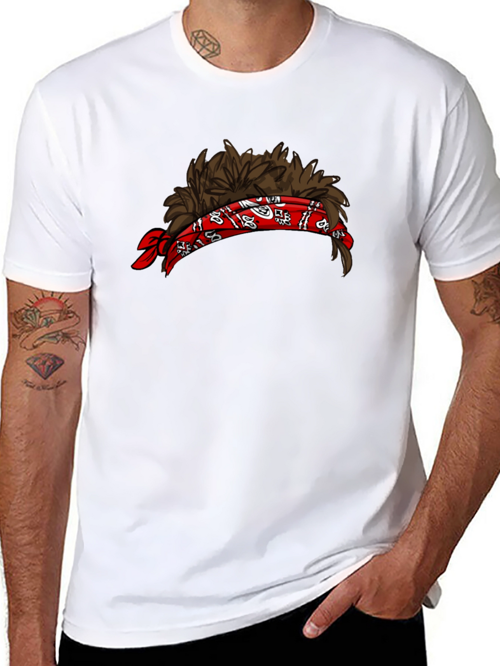 Mullet Headband Graphic Tee - Funny Novelty Shirt
