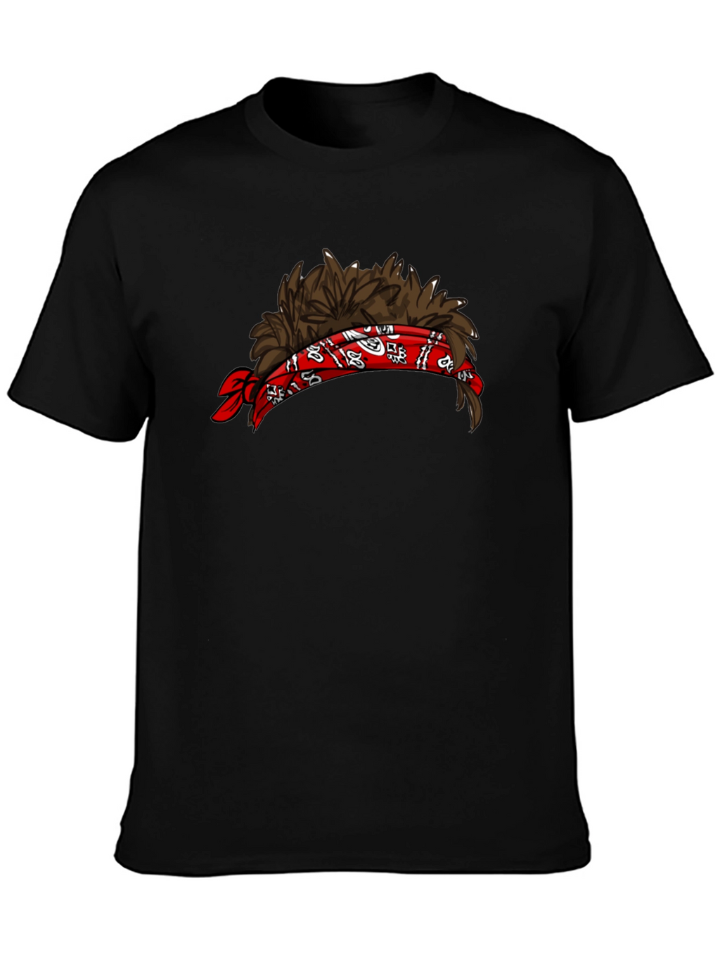 Mullet Headband Graphic Tee - Funny Novelty Shirt