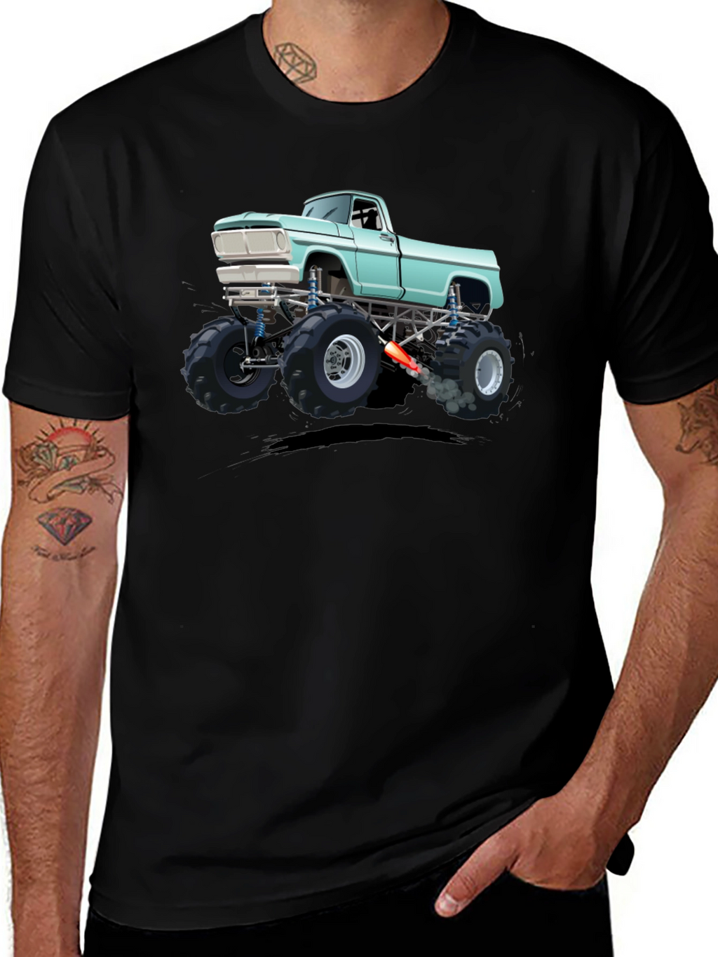 Monster Truck Graphic Tee - Black