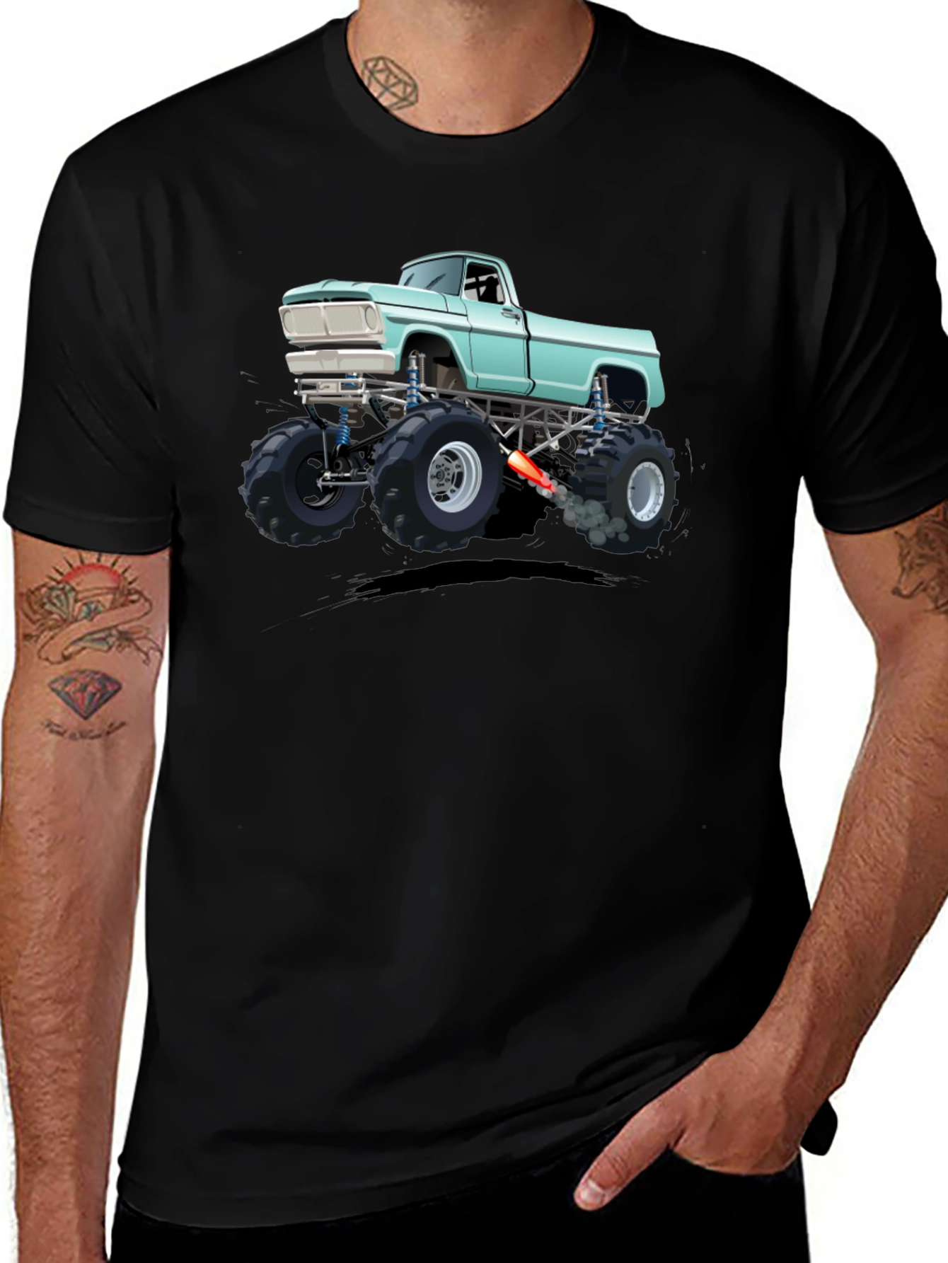 Monster Truck Graphic Tee - Black