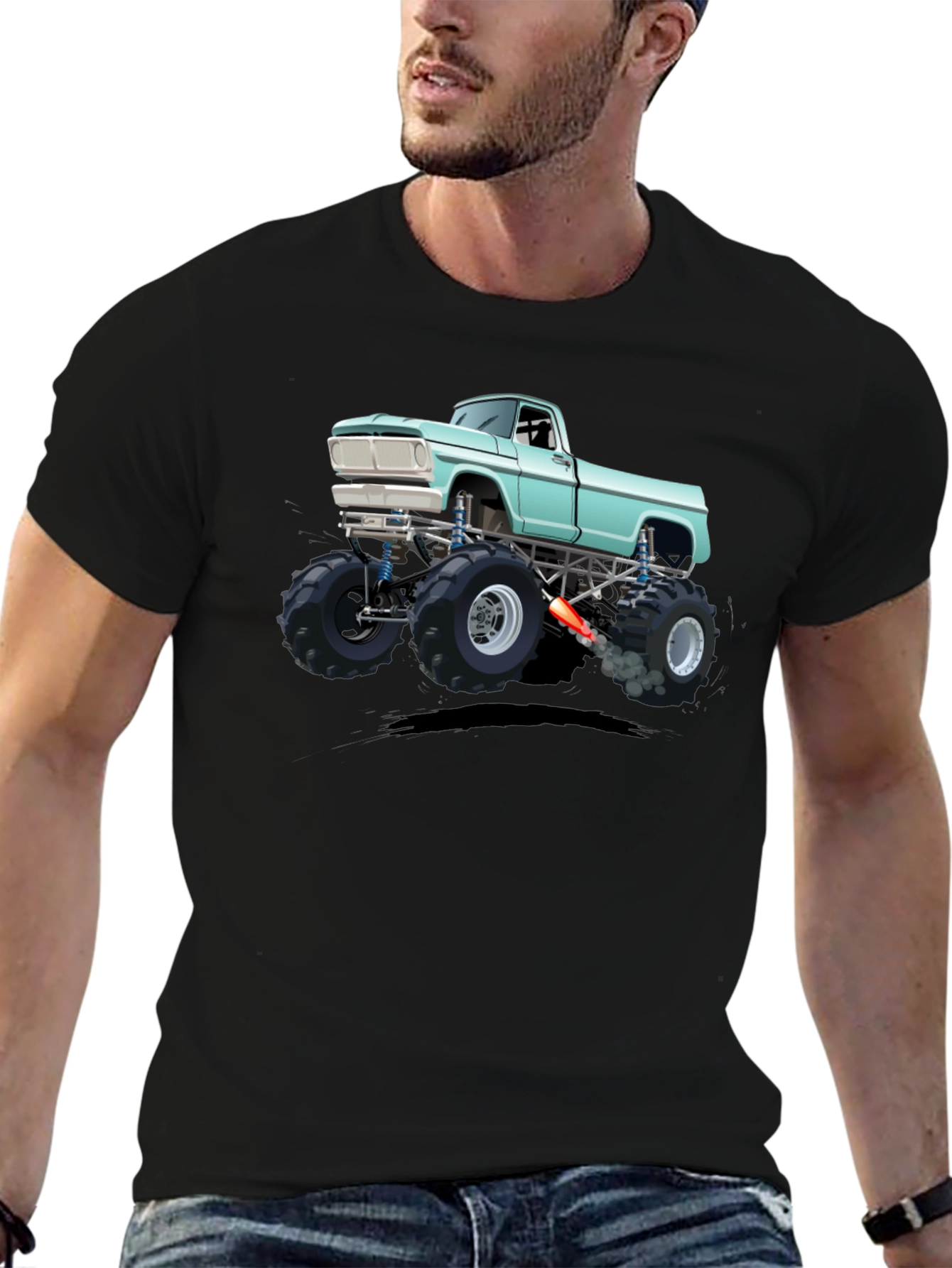Monster Truck Graphic Tee - Black