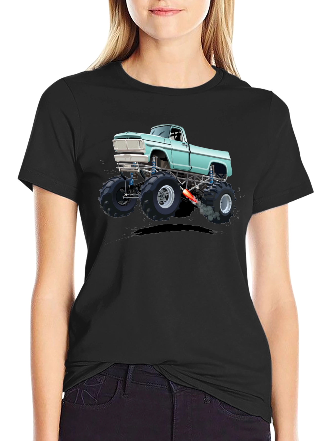 Monster Truck Graphic Tee - Black