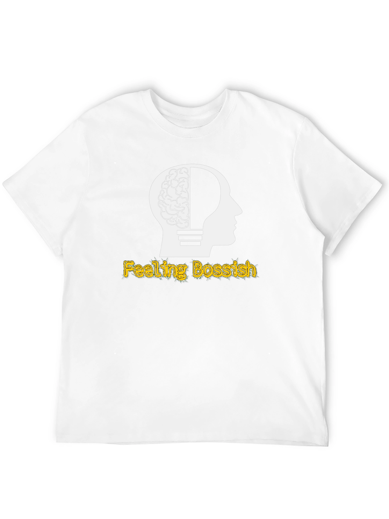 Feeling Bossish Brain Lightbulb Black T-Shirt