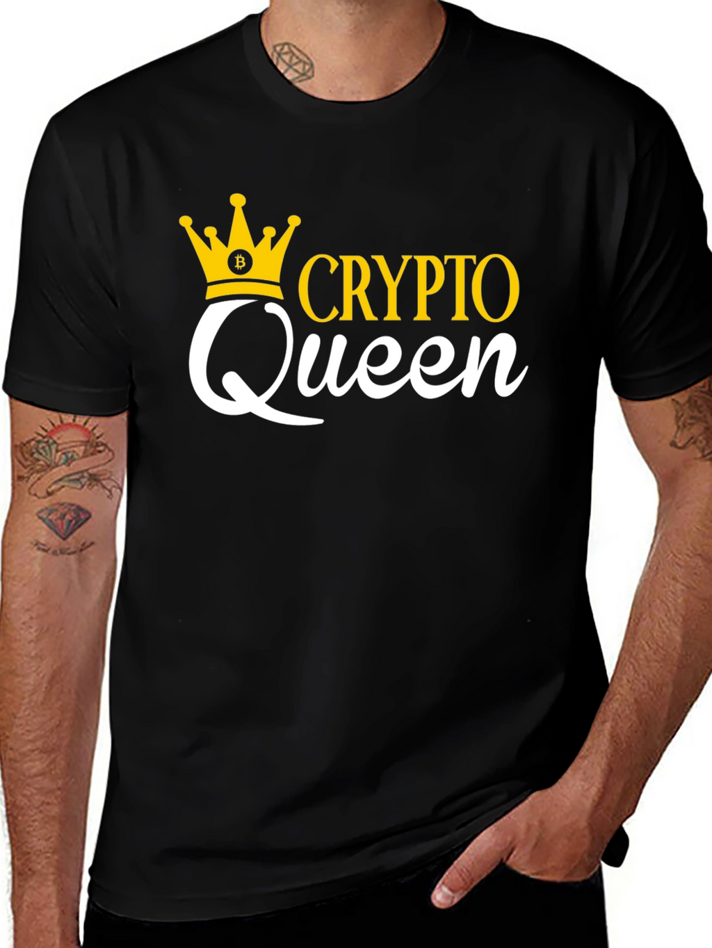 Crypto Queen Graphic Tee - Bitcoin Enthusiast