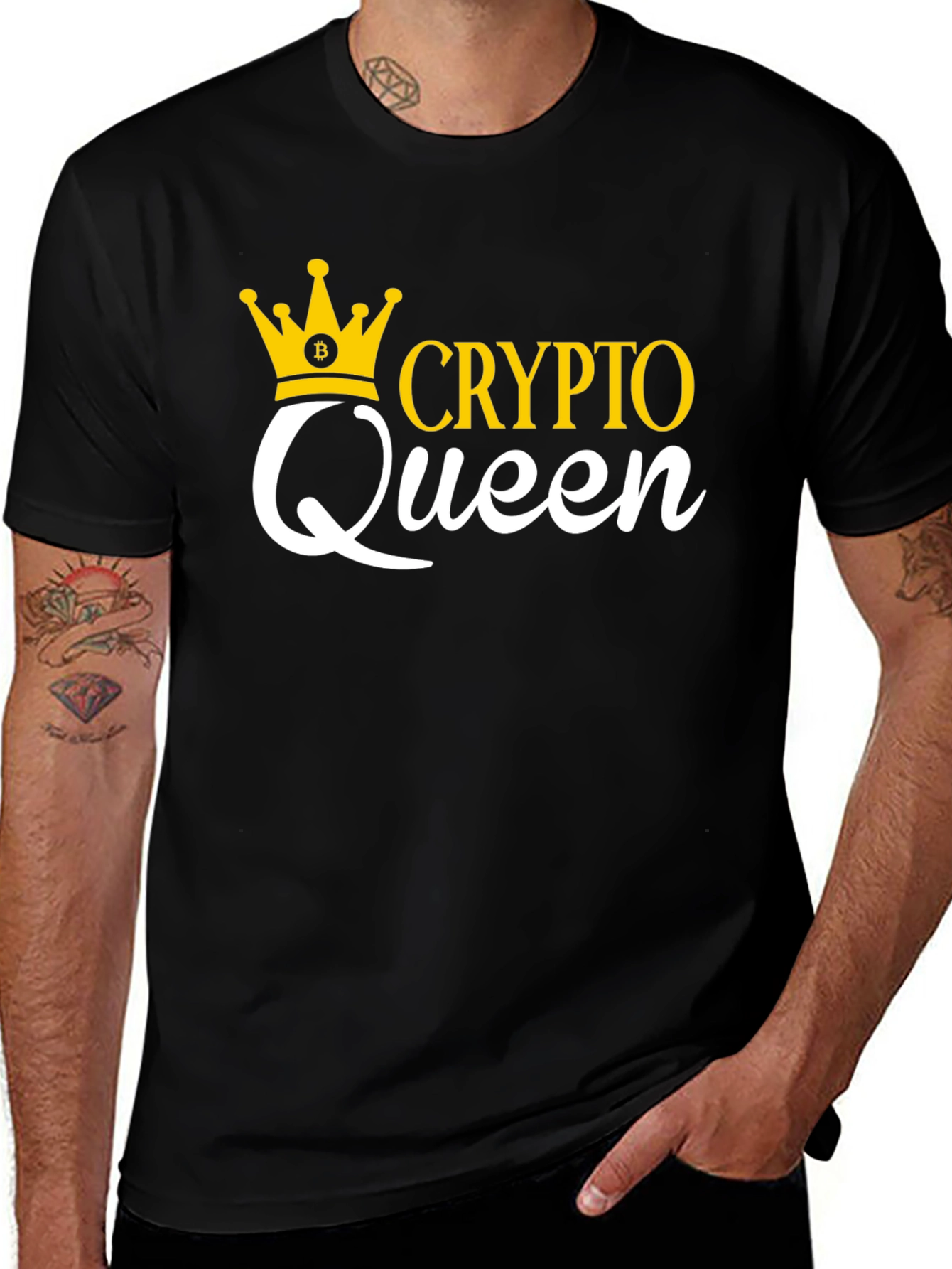 Crypto Queen Graphic Tee - Bitcoin Enthusiast