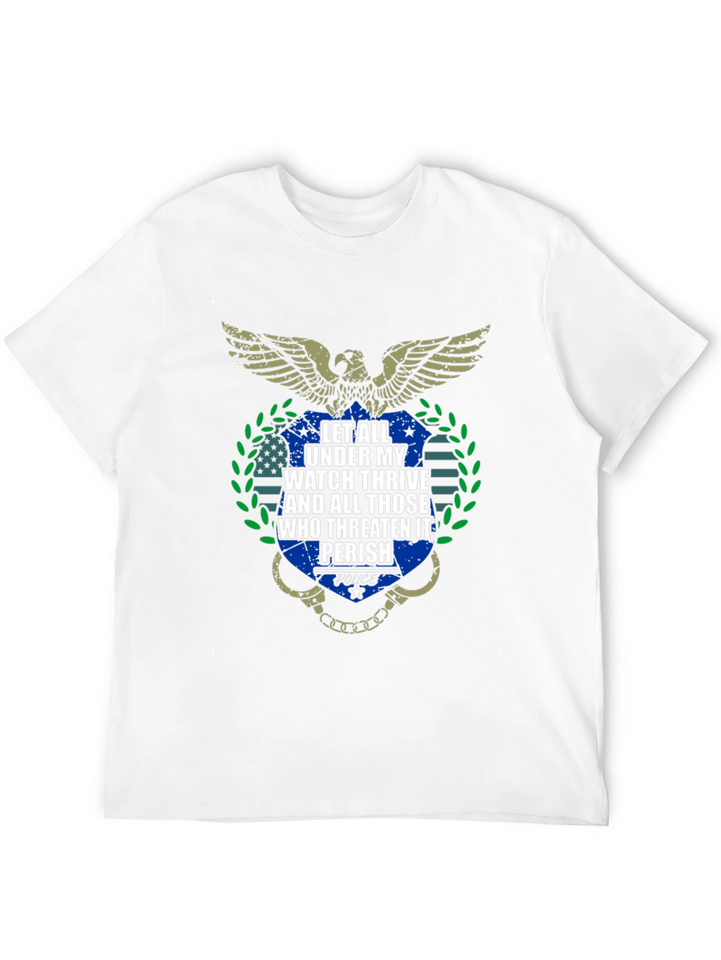 Police Thrive and Perish Graphic T-Shirt