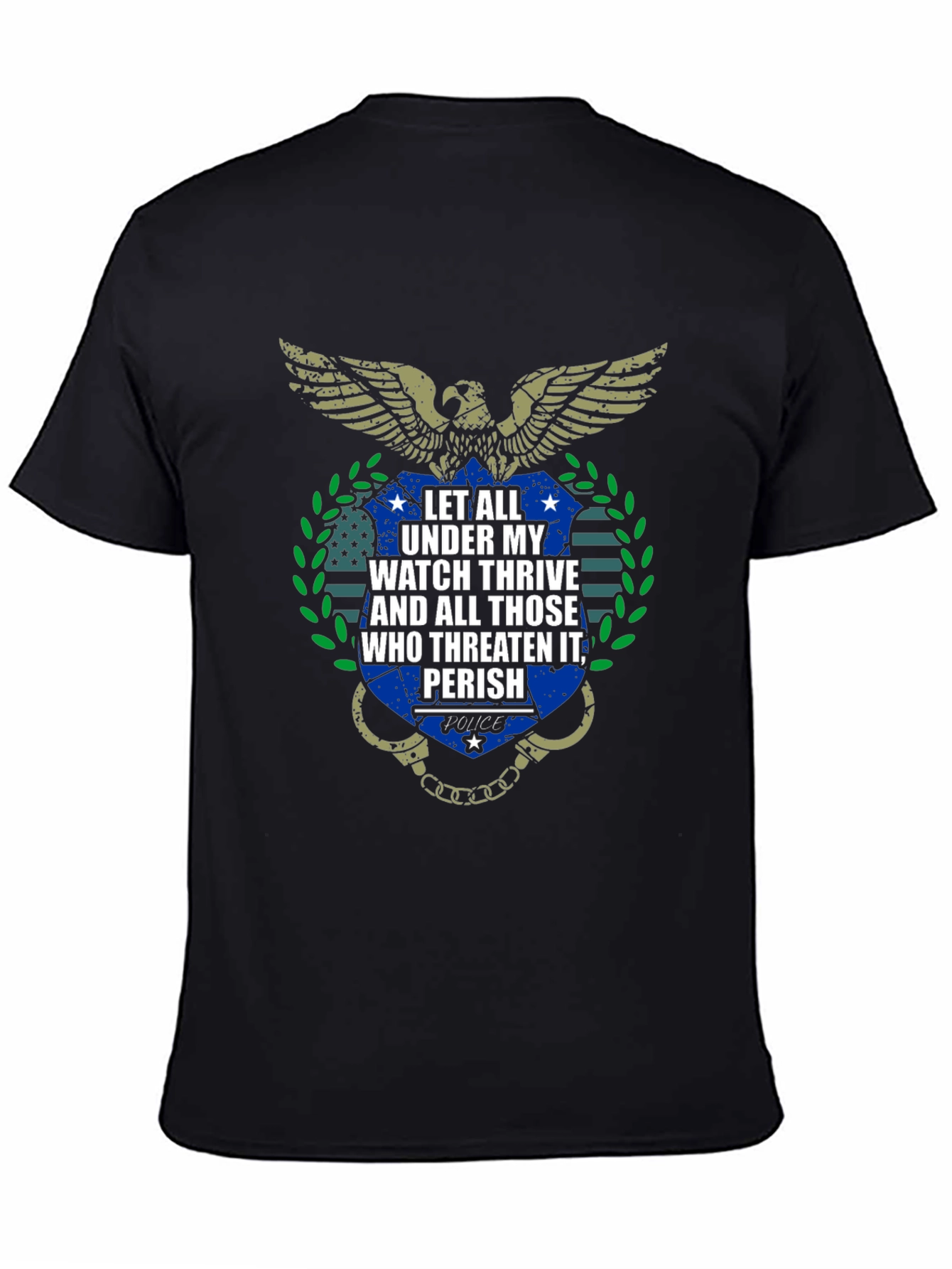 Police Thrive and Perish Graphic T-Shirt