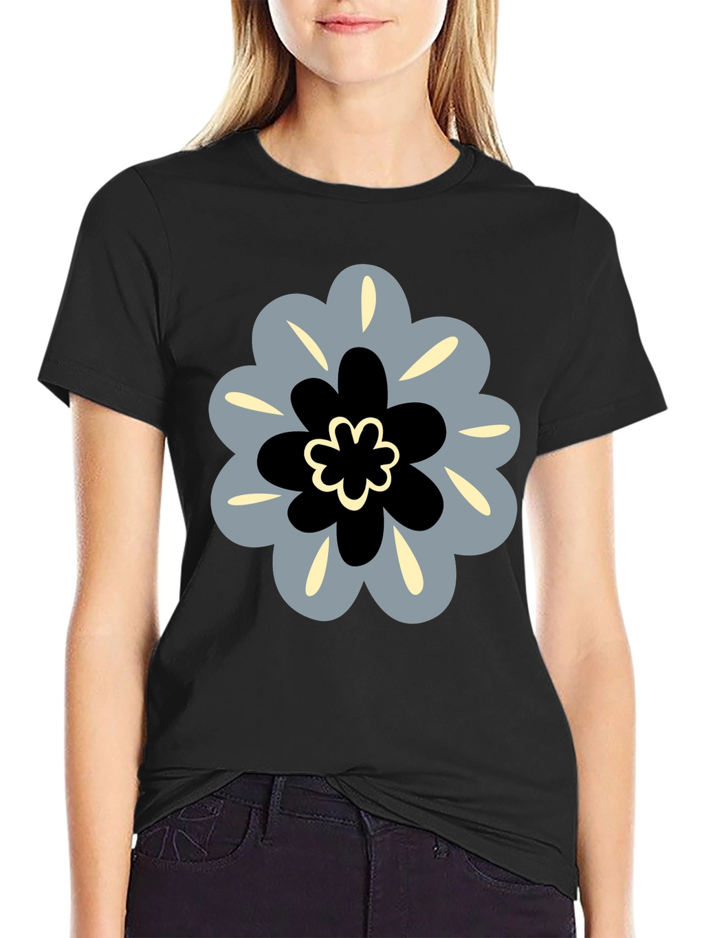 Modern Floral Tee - Stylish Graphic Print Shirt
