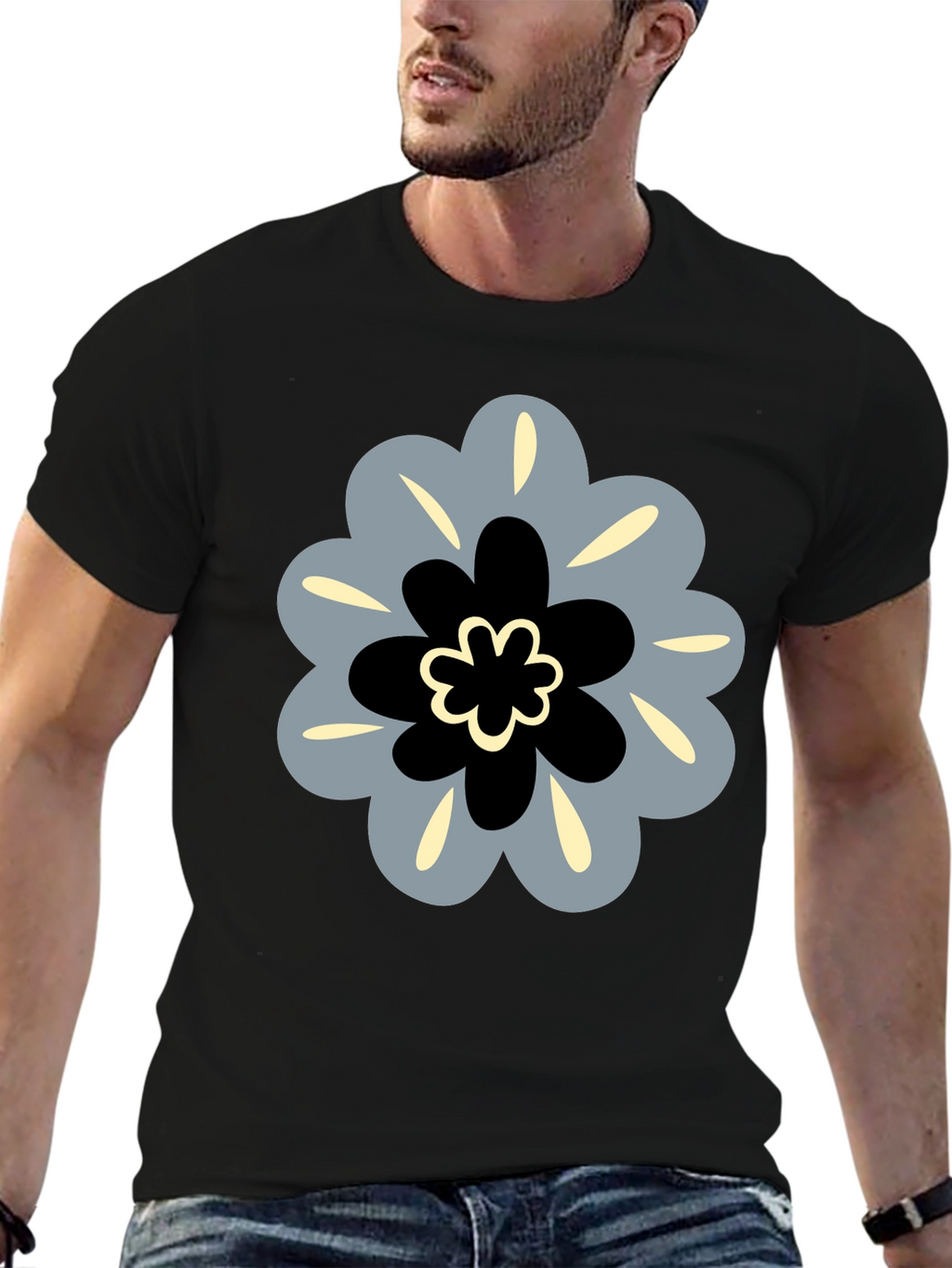 Modern Floral Tee - Stylish Graphic Print Shirt