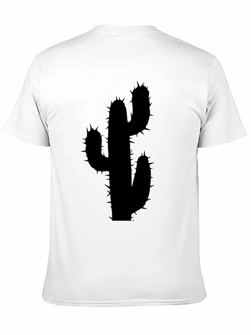 Cactus Silhouette Black Graphic Tee - Modern Unisex Style