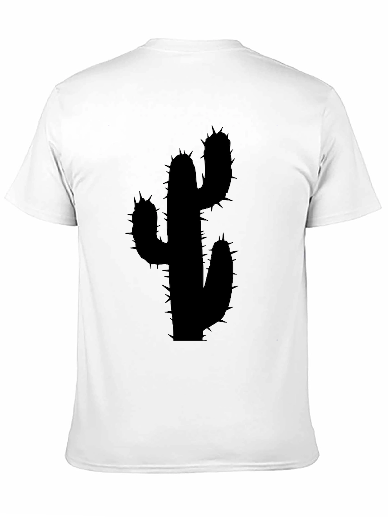 Cactus Silhouette Black Graphic Tee - Modern Unisex Style