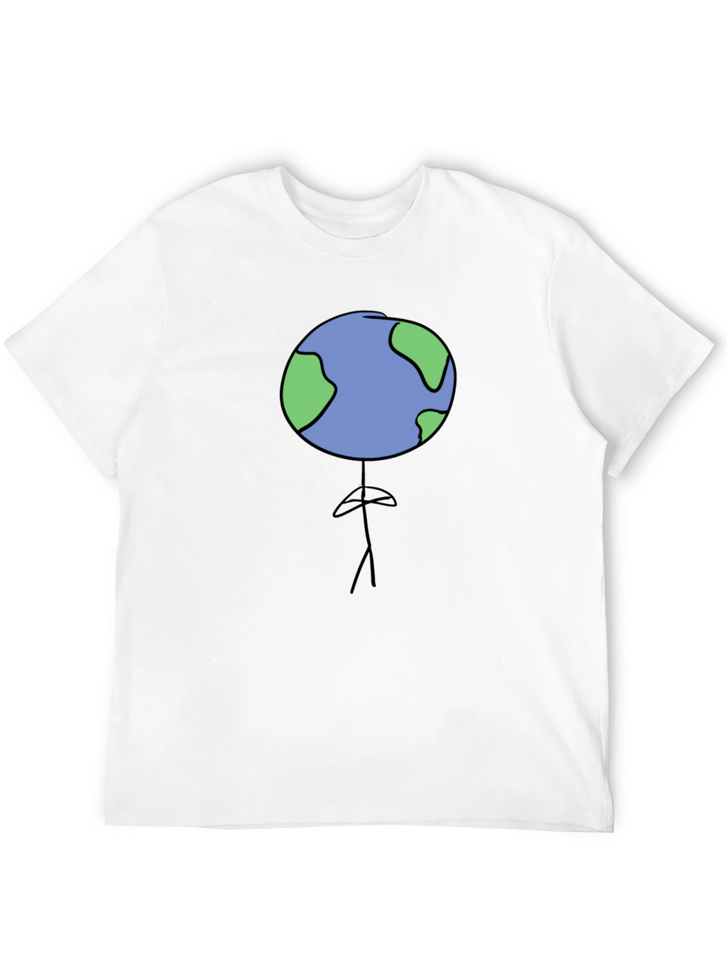 Earth Head Man Black T-Shirt