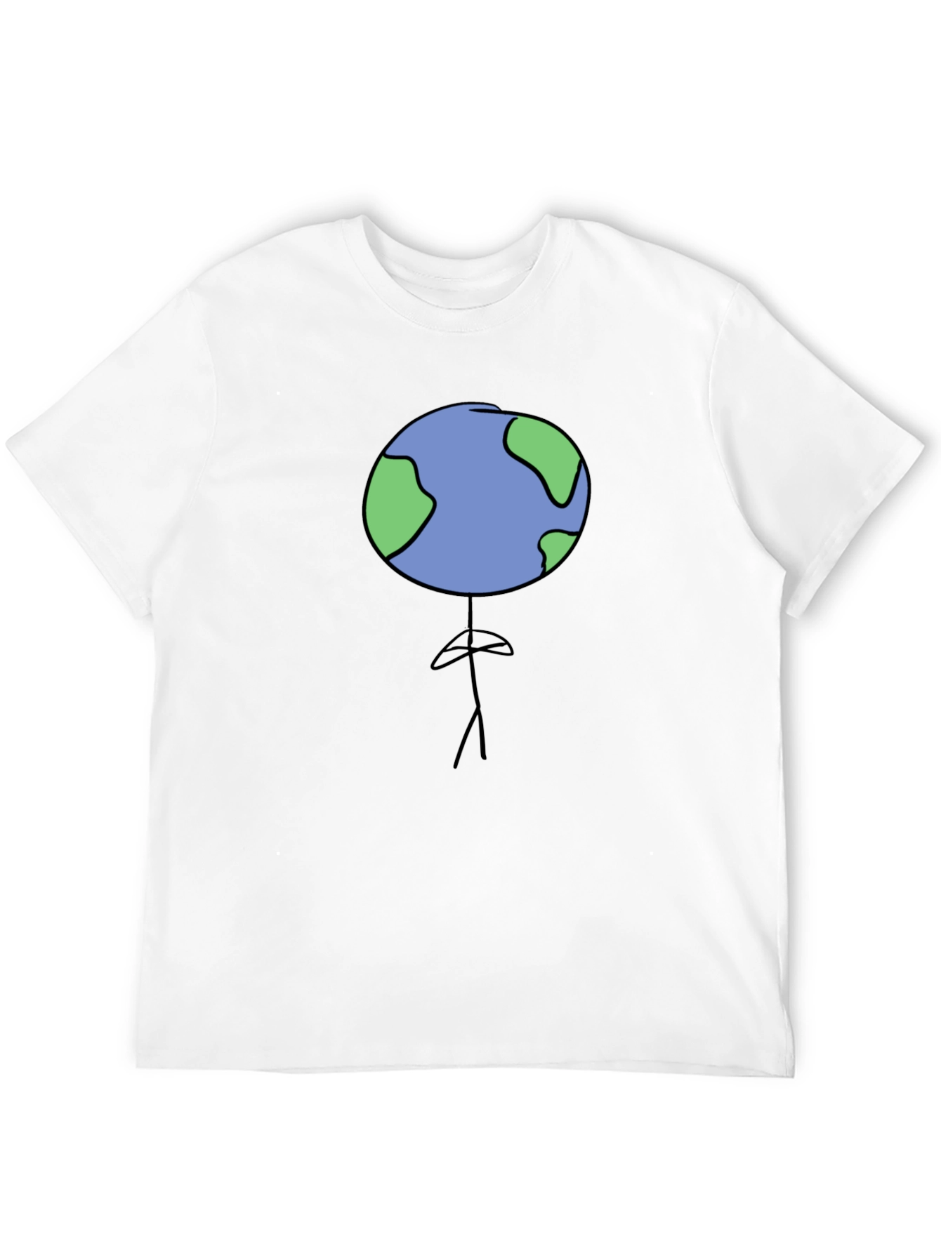 Earth Head Man Black T-Shirt