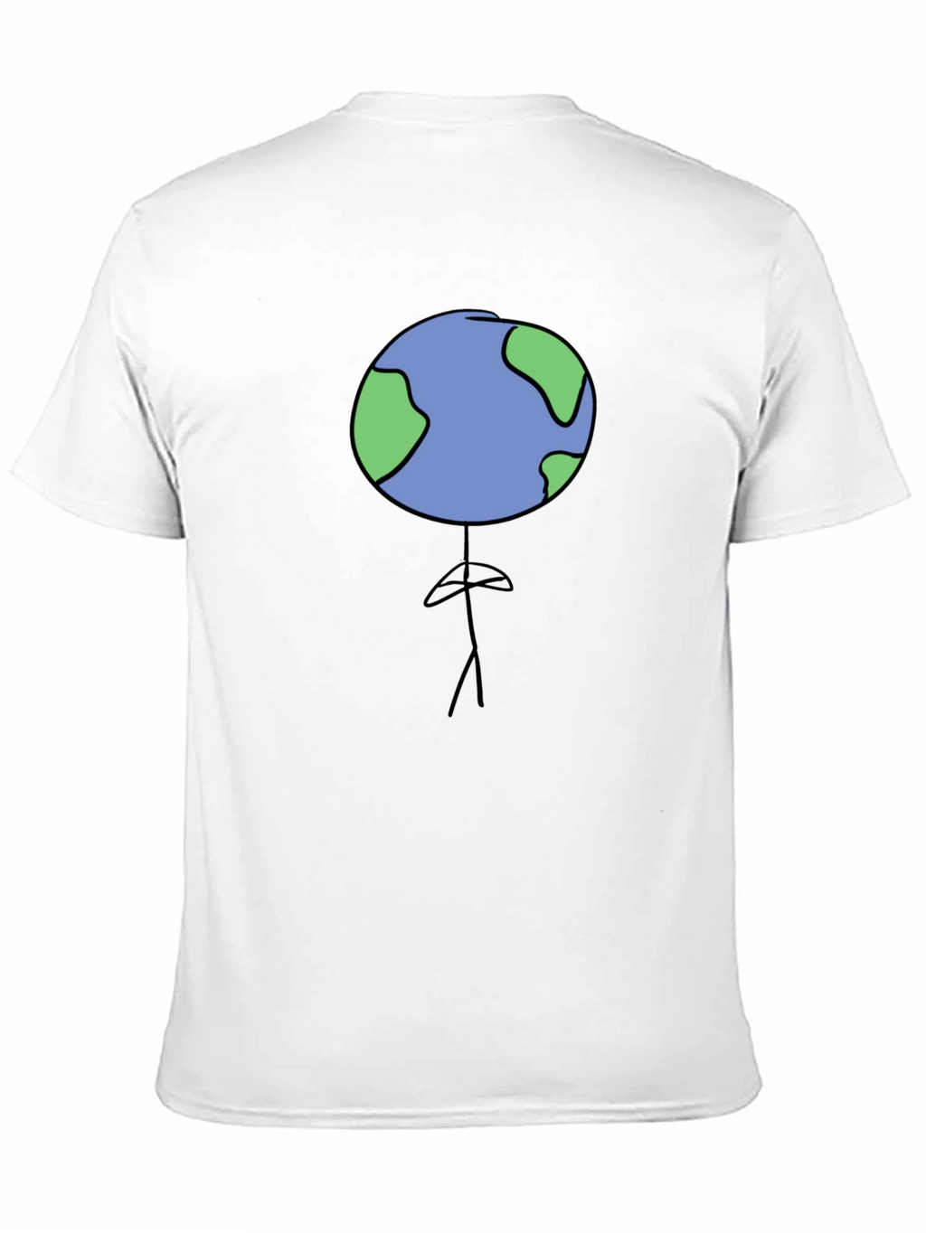 Earth Head Man Black T-Shirt
