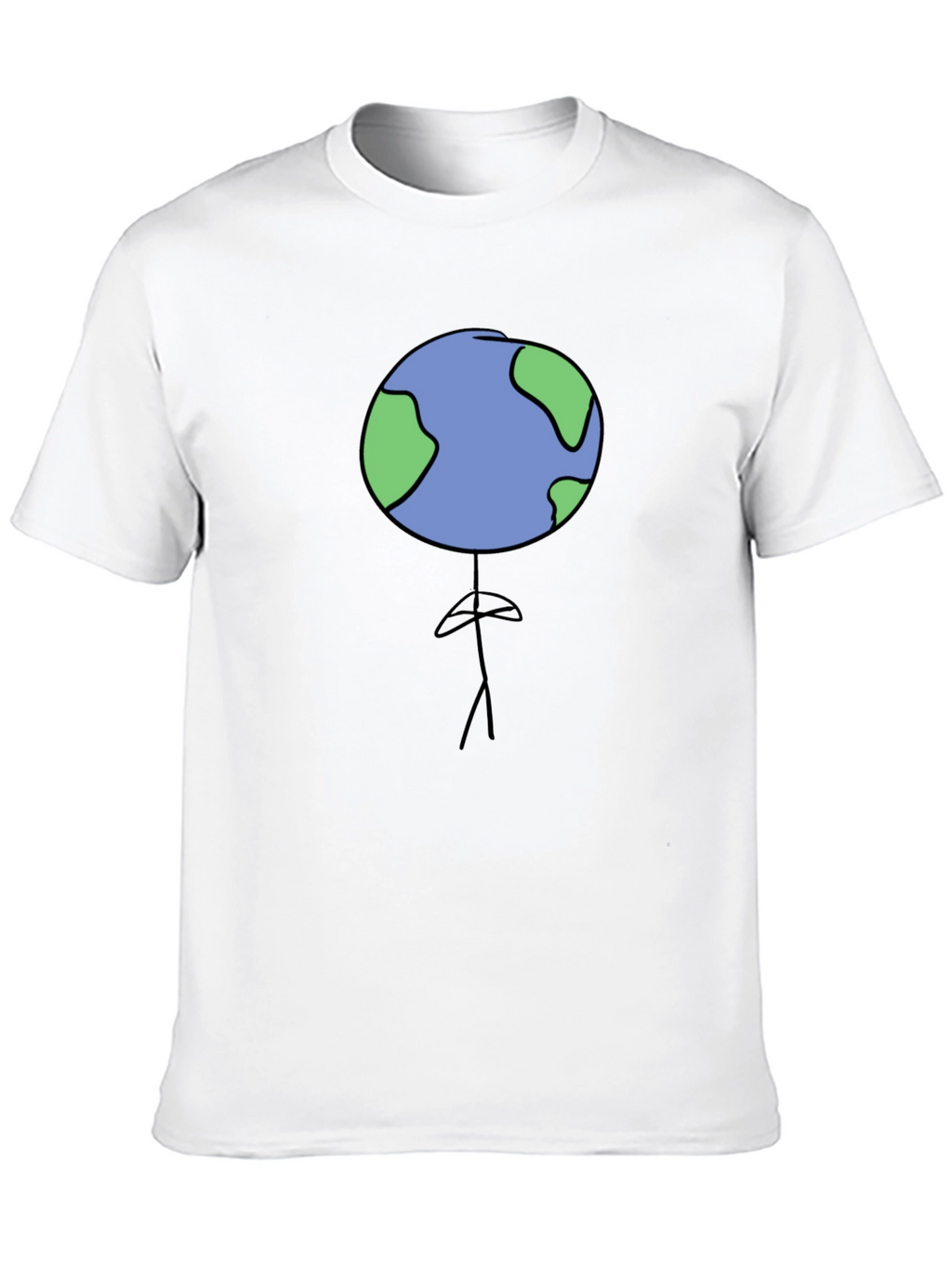 Earth Head Man Black T-Shirt