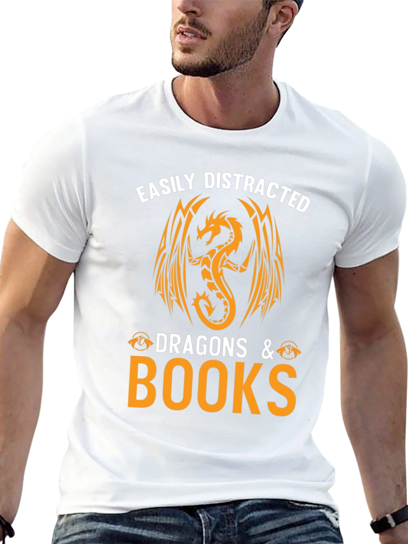 Easily Distracted by Dragons & Books T-Shirt