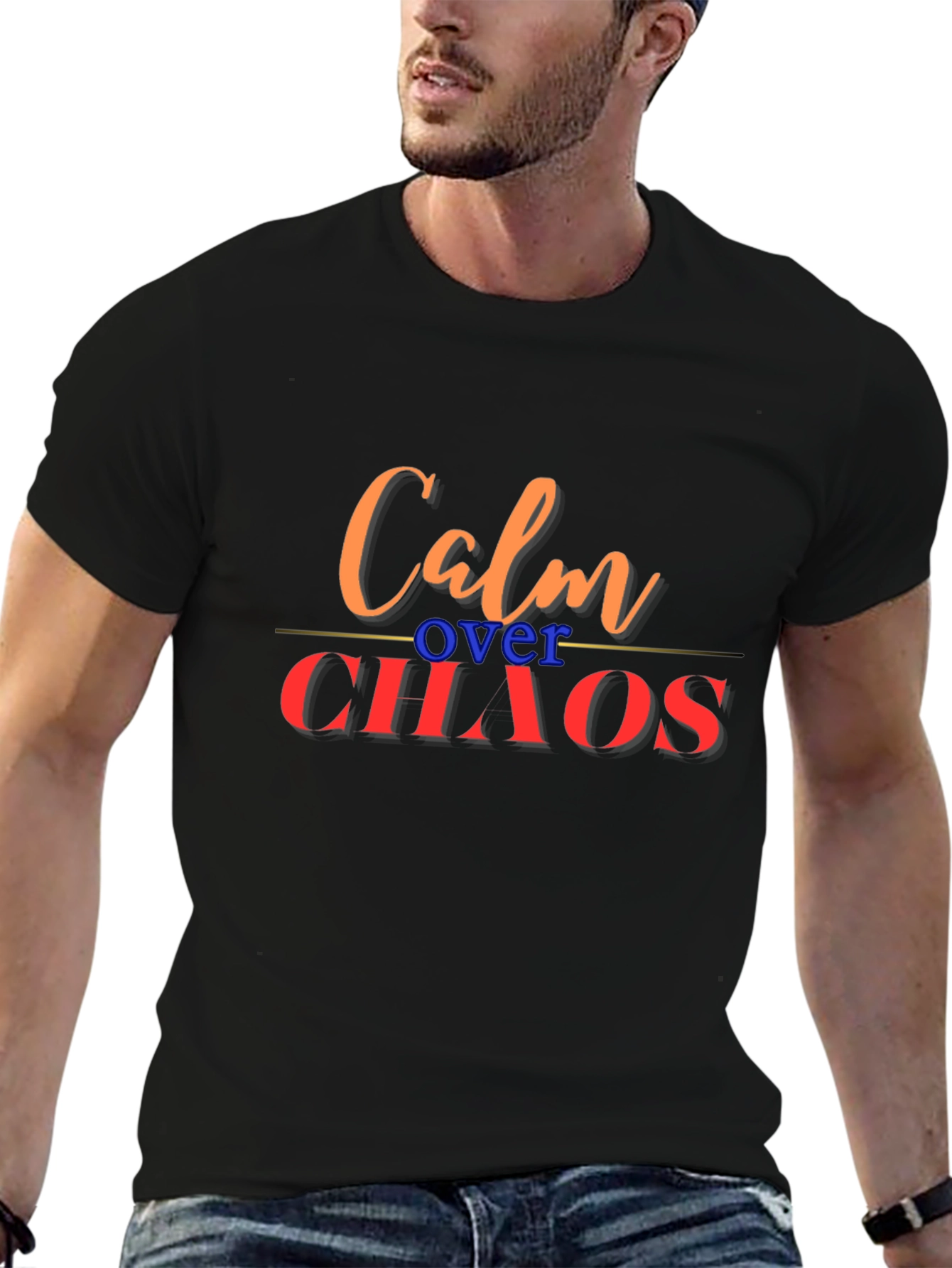 Calm Over Chaos Graphic Tee - Stylish Comfort