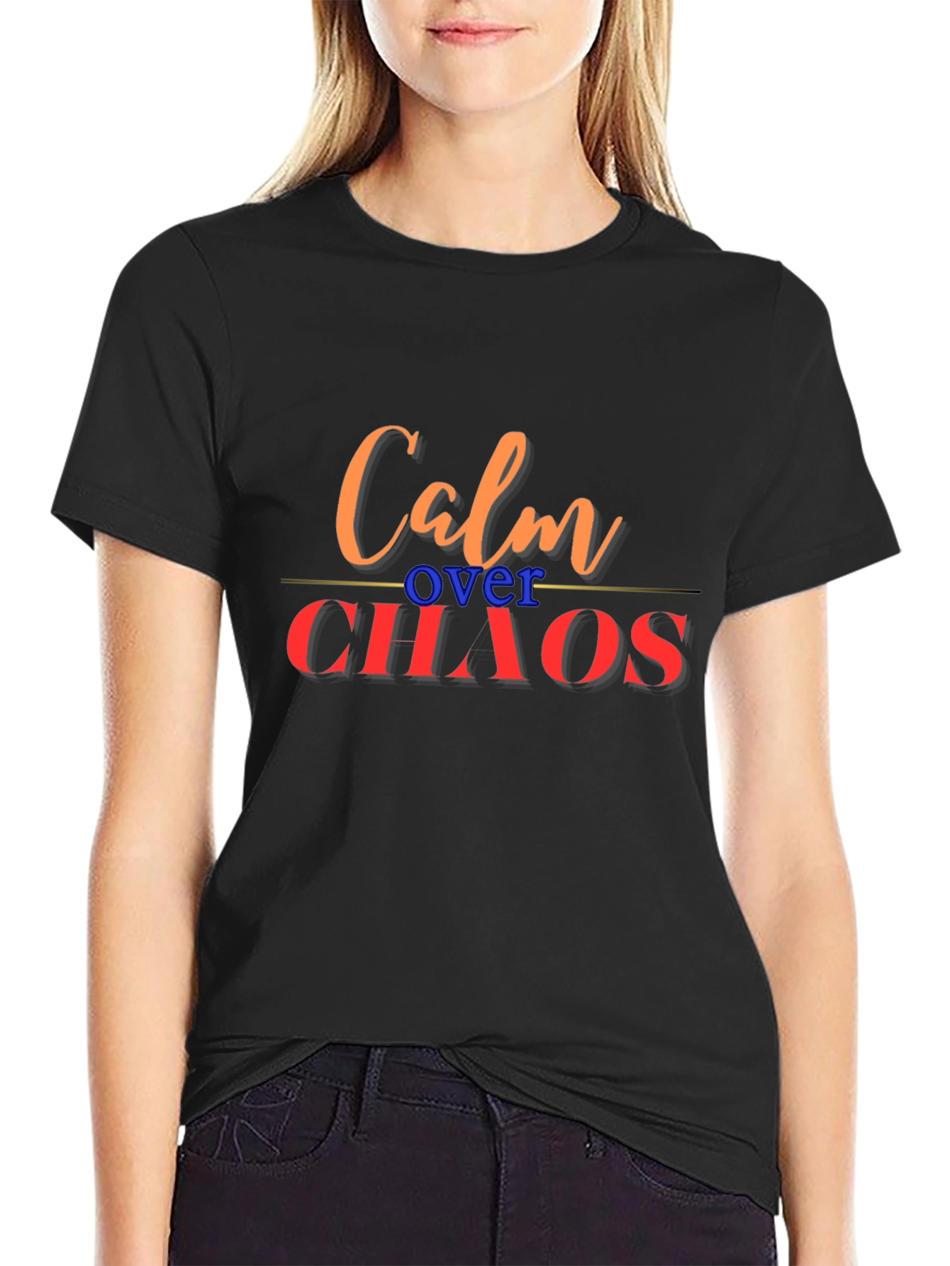 Calm Over Chaos Graphic Tee - Stylish Comfort