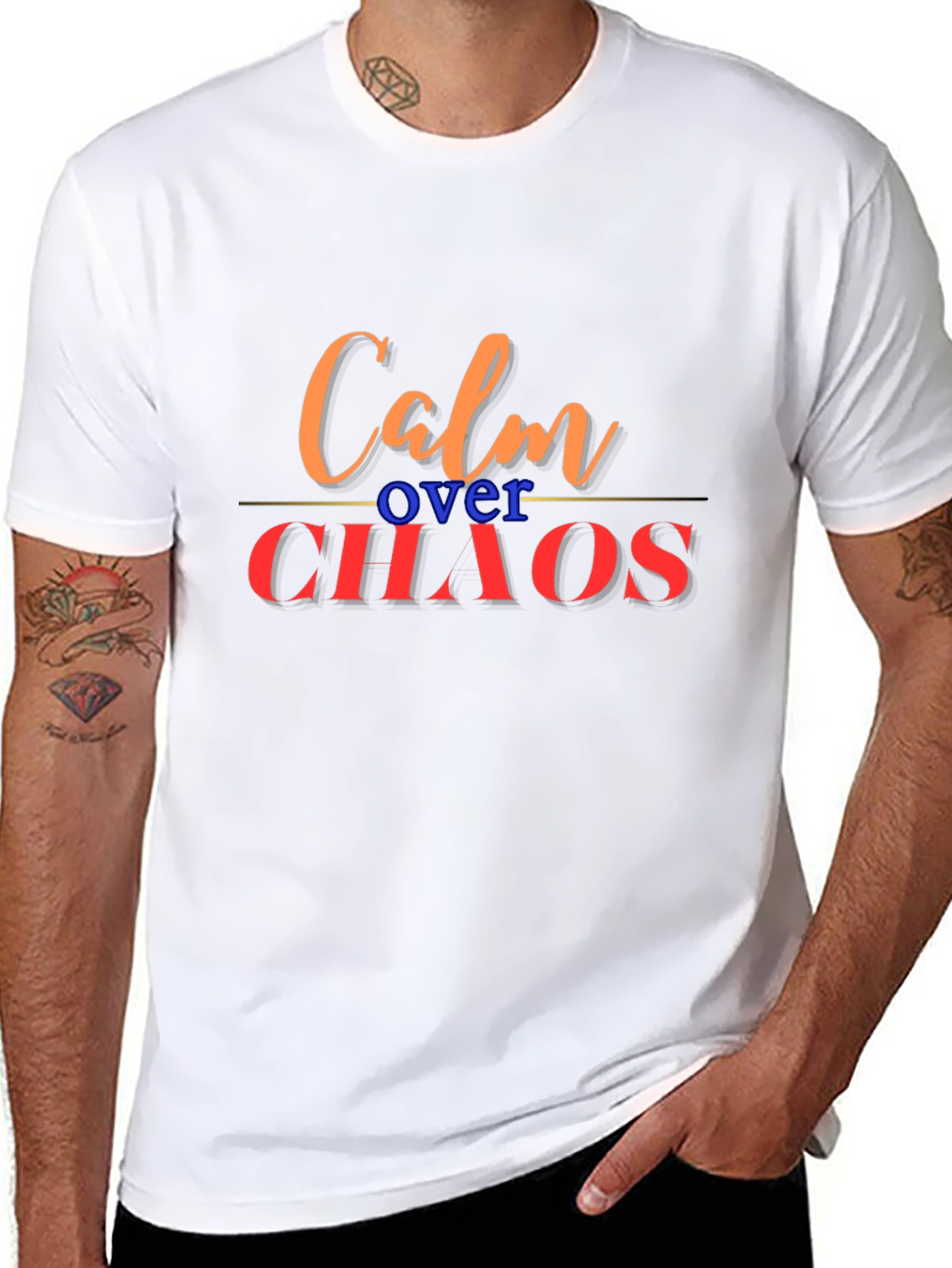 Calm Over Chaos Graphic Tee - Stylish Comfort