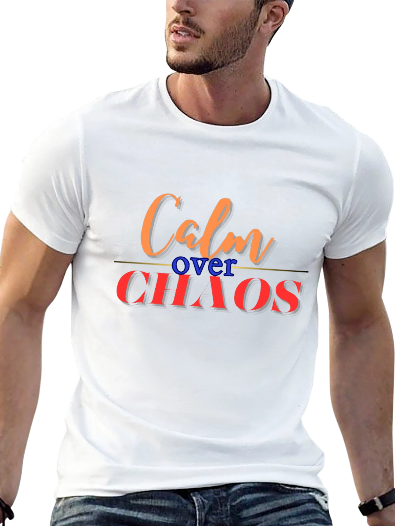Calm Over Chaos Graphic Tee - Stylish Comfort