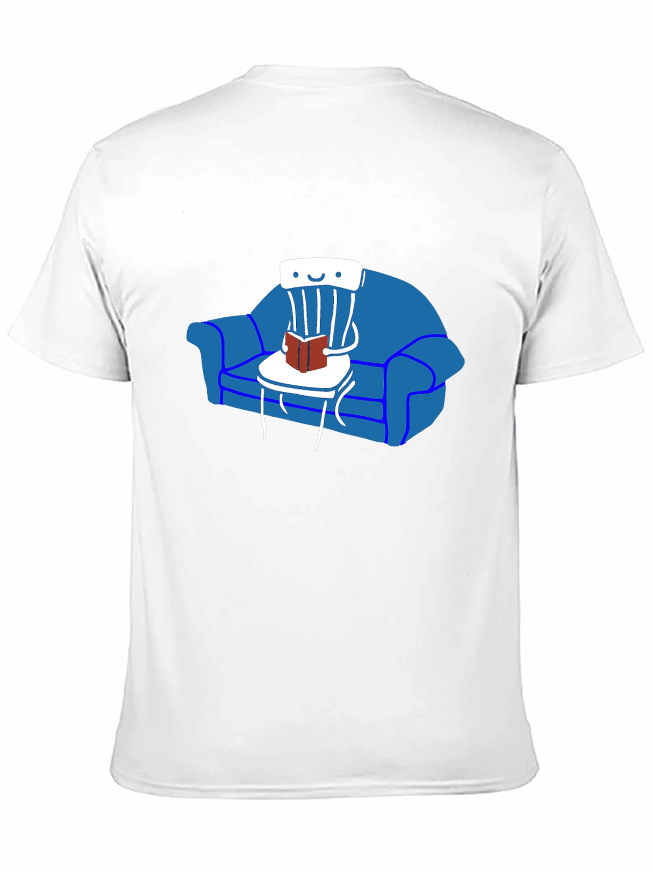 Chair Reading on Sofa T-Shirt - Unique Graphic Tee