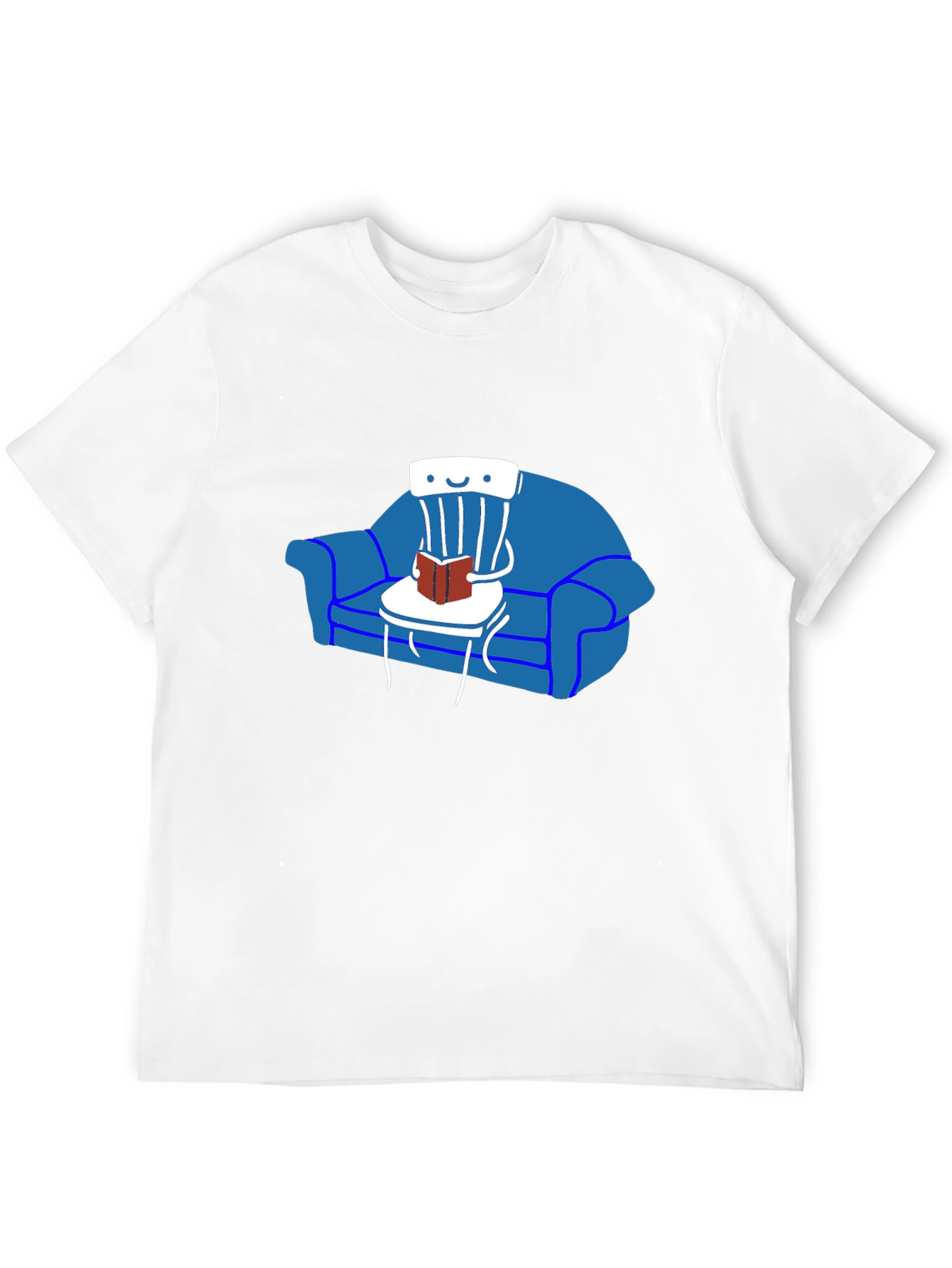 Chair Reading on Sofa T-Shirt - Unique Graphic Tee