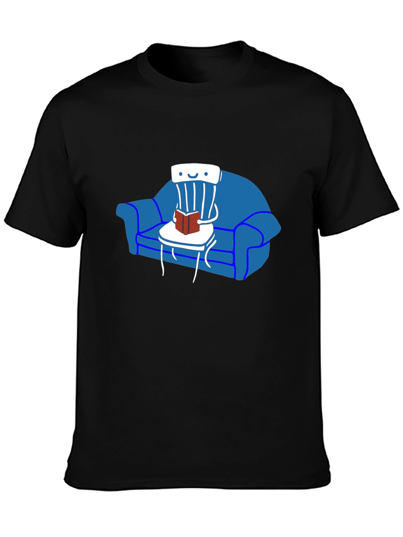 Chair Reading on Sofa T-Shirt - Unique Graphic Tee