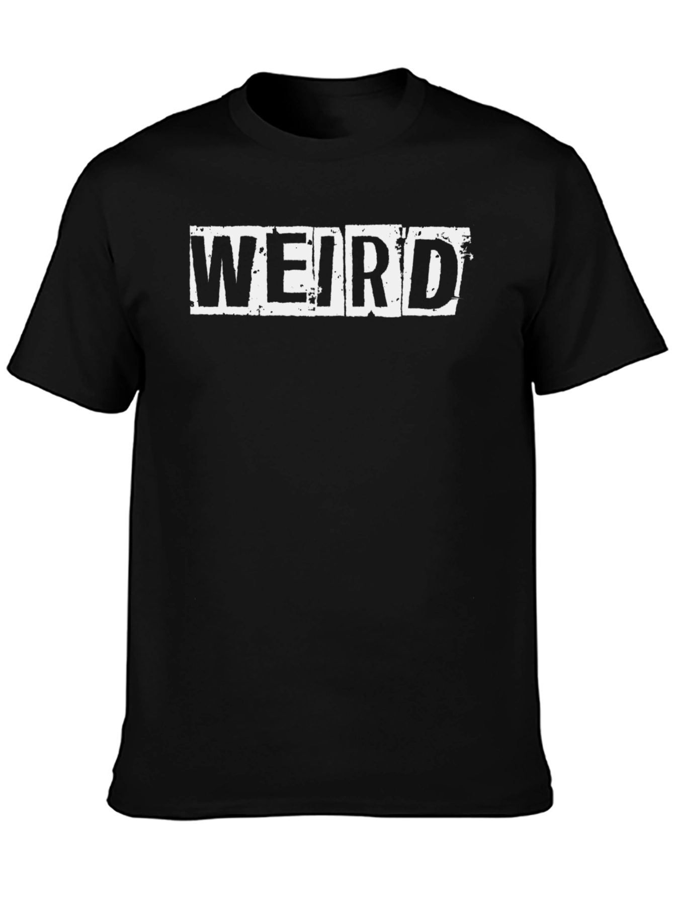Weird Graphic Tee - Unisex Black Cotton T-Shirt